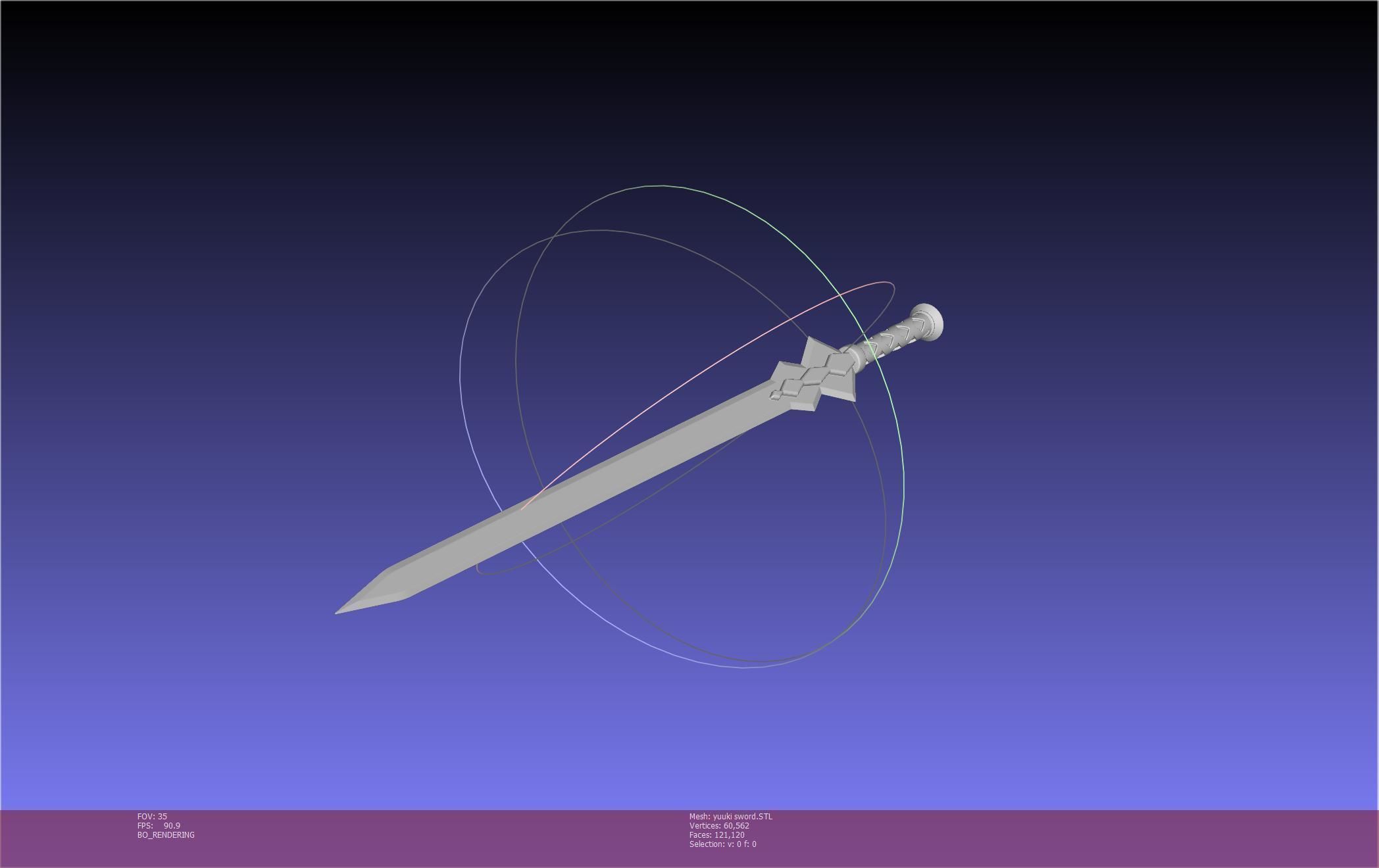 Sword Art Online Konno Yuuki Sword Printable Assembly 3D print model_56