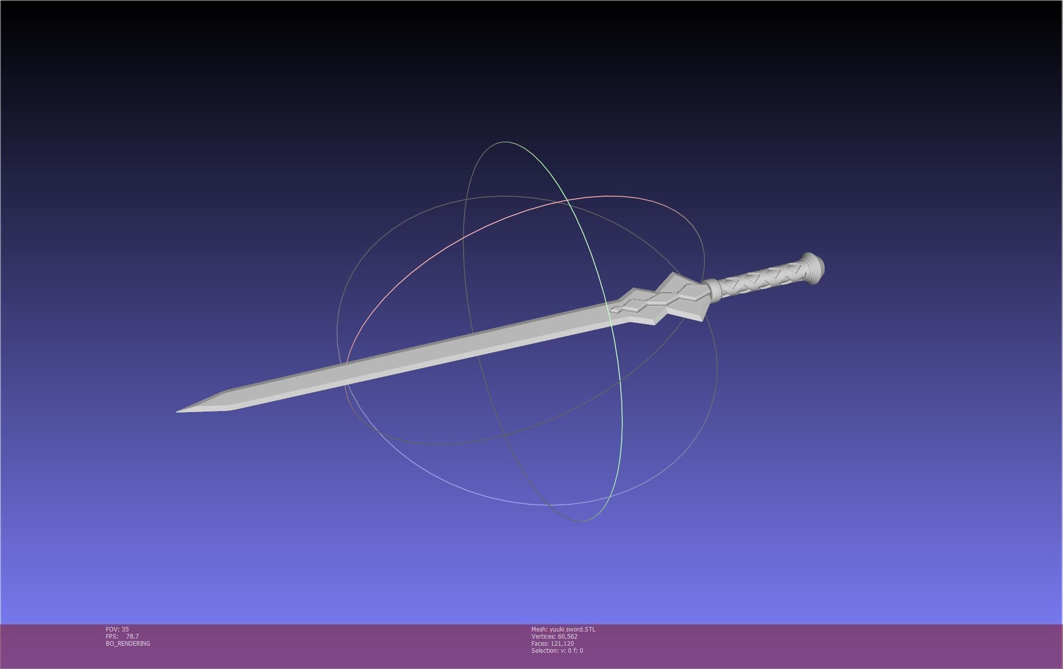 Sword Art Online Konno Yuuki Sword Printable Assembly 3D print model_55