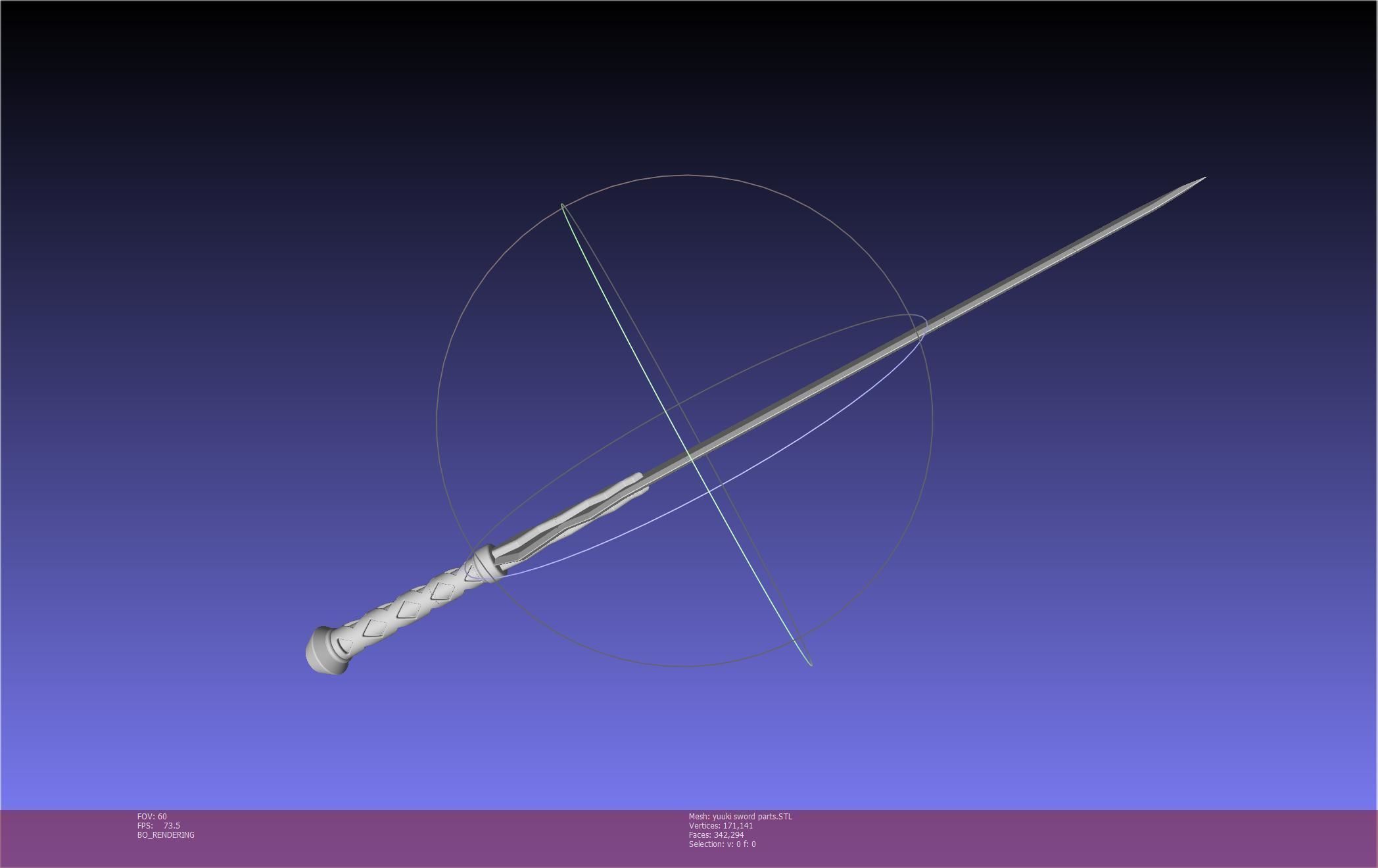 Sword Art Online Konno Yuuki Sword Printable Assembly 3D print model_85