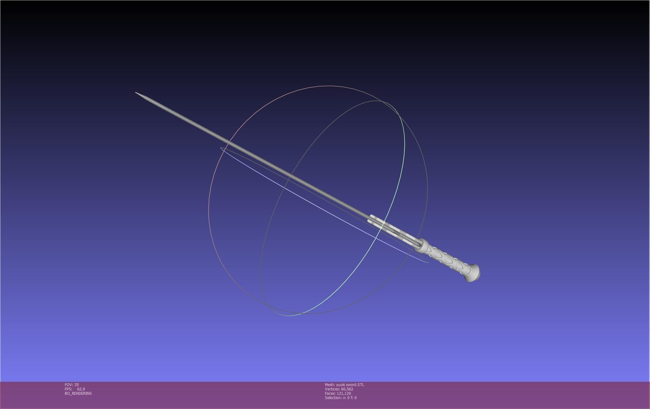 Sword Art Online Konno Yuuki Sword Printable Assembly 3D print model_53