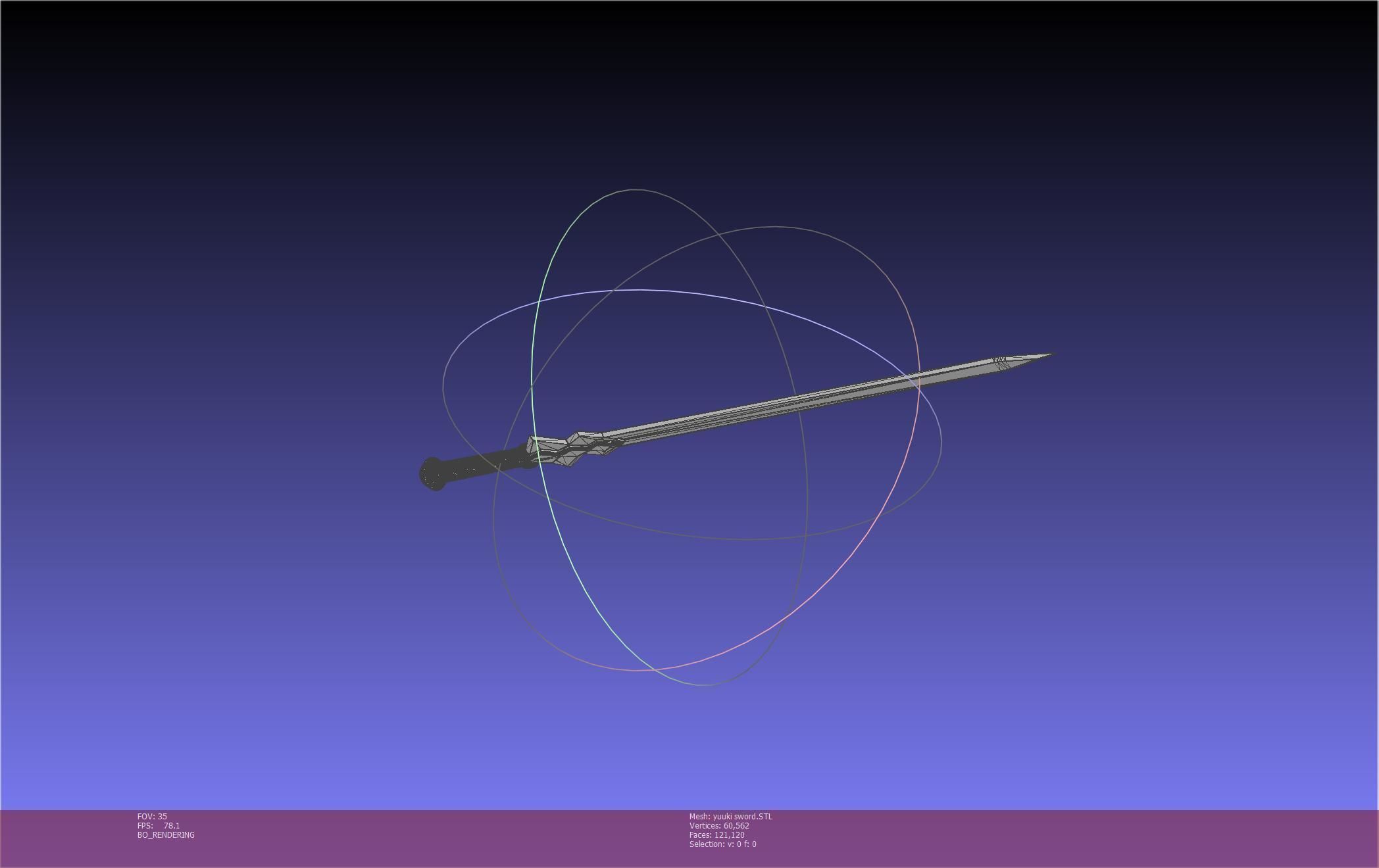 Sword Art Online Konno Yuuki Sword Printable Assembly 3D print model_14