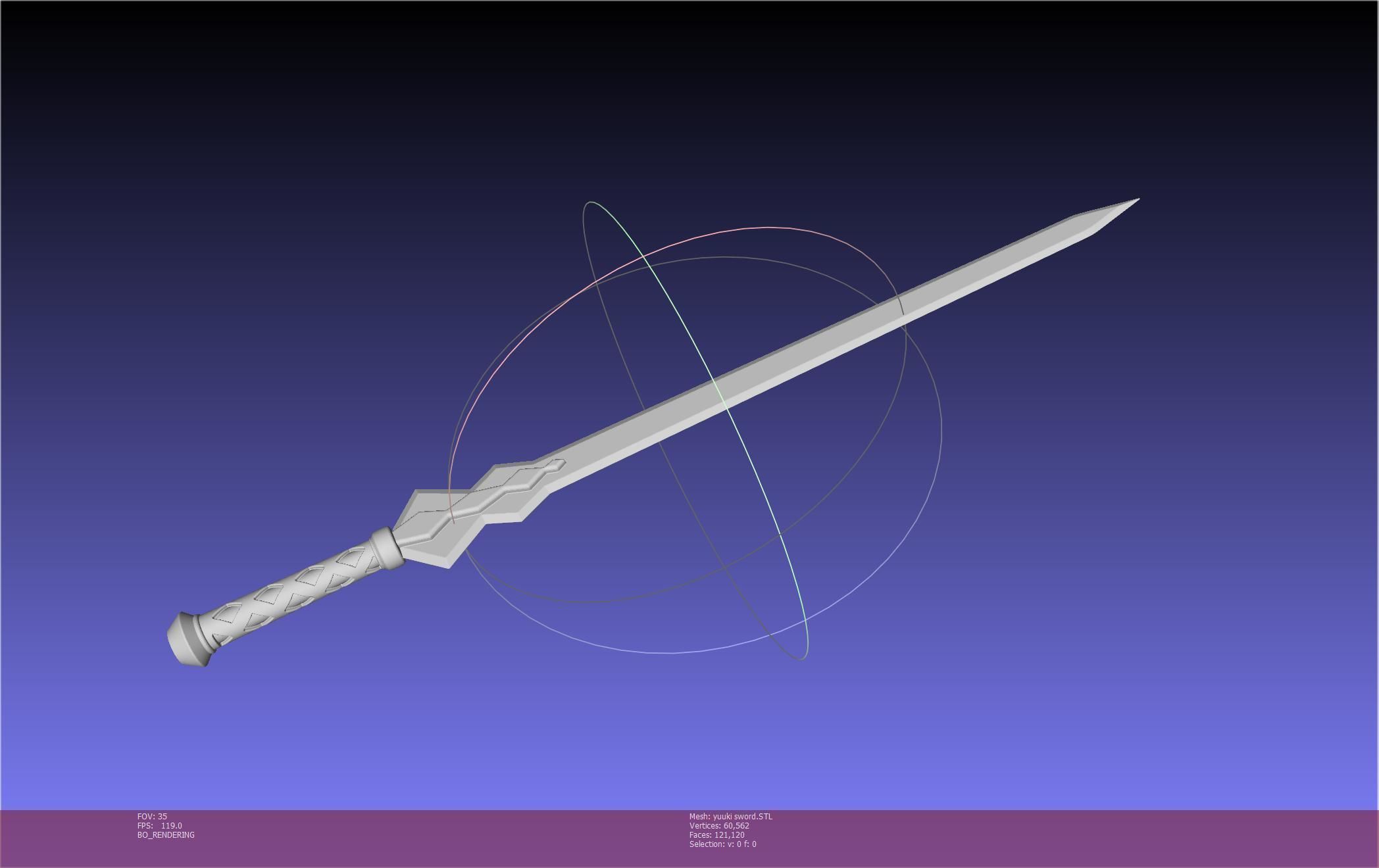 Sword Art Online Konno Yuuki Sword Printable Assembly 3D print model_73