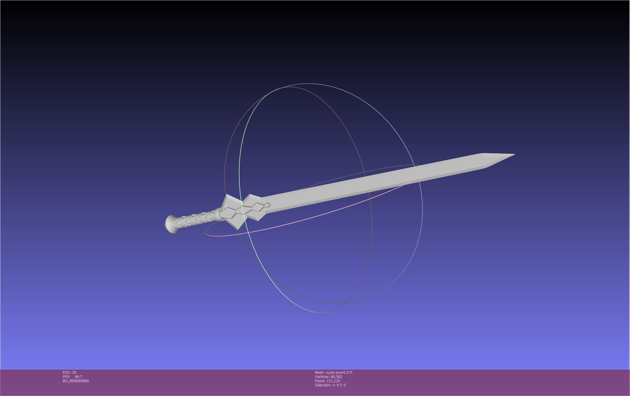 Sword Art Online Konno Yuuki Sword Printable Assembly 3D print model_38