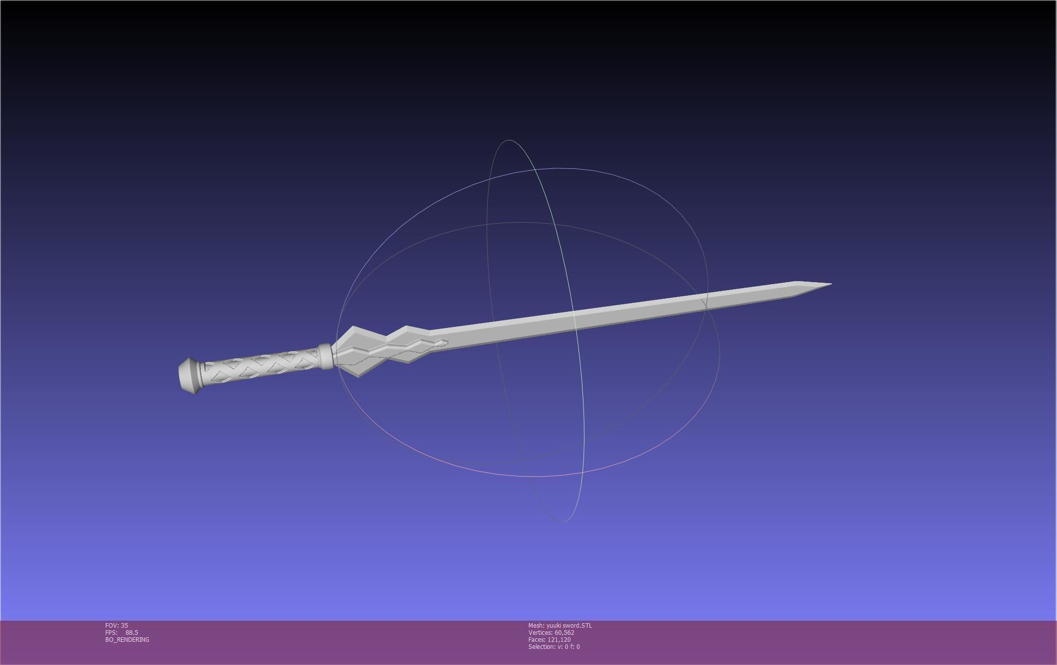 Sword Art Online Konno Yuuki Sword Printable Assembly 3D print model_21