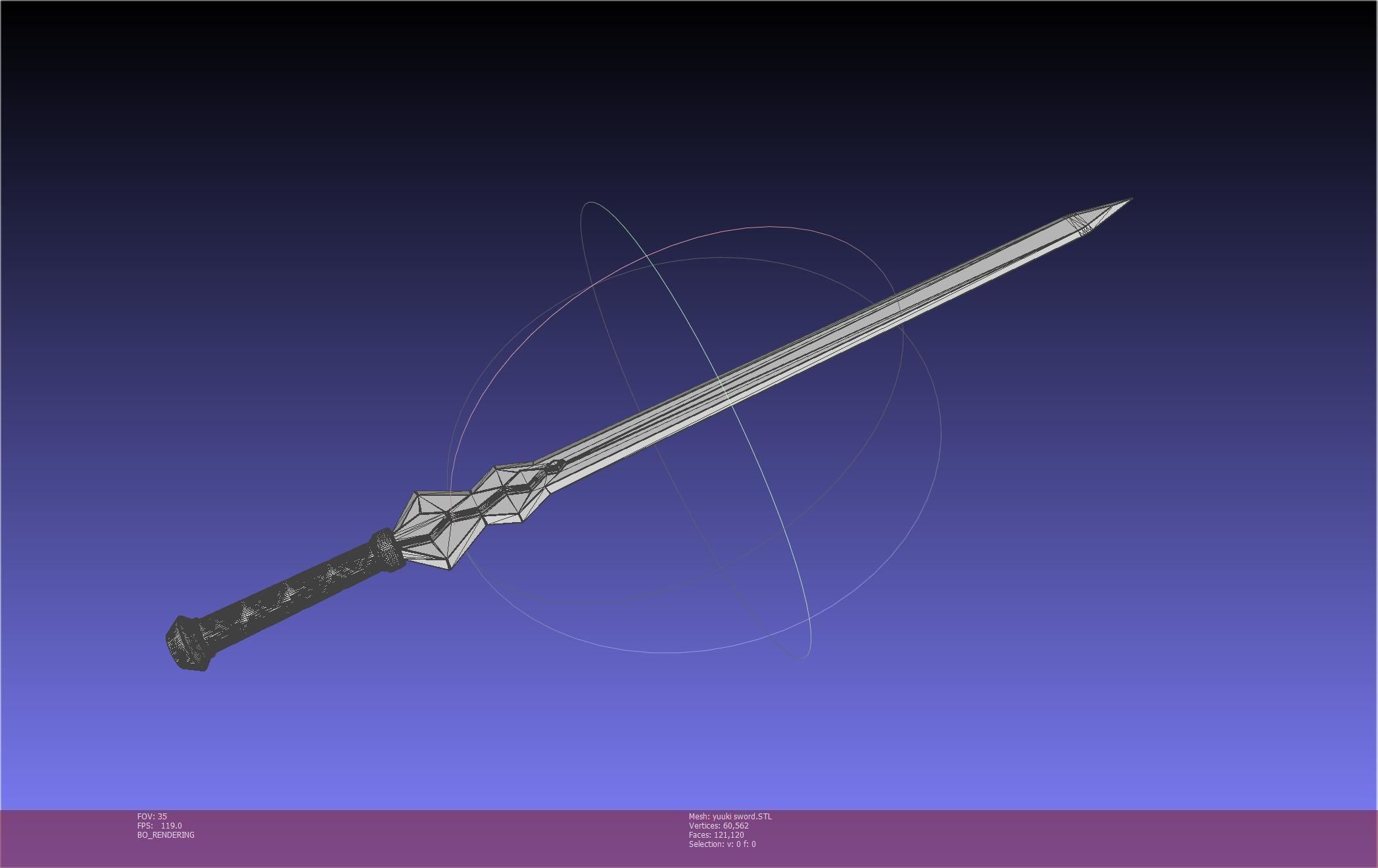Sword Art Online Konno Yuuki Sword Printable Assembly 3D print model_71