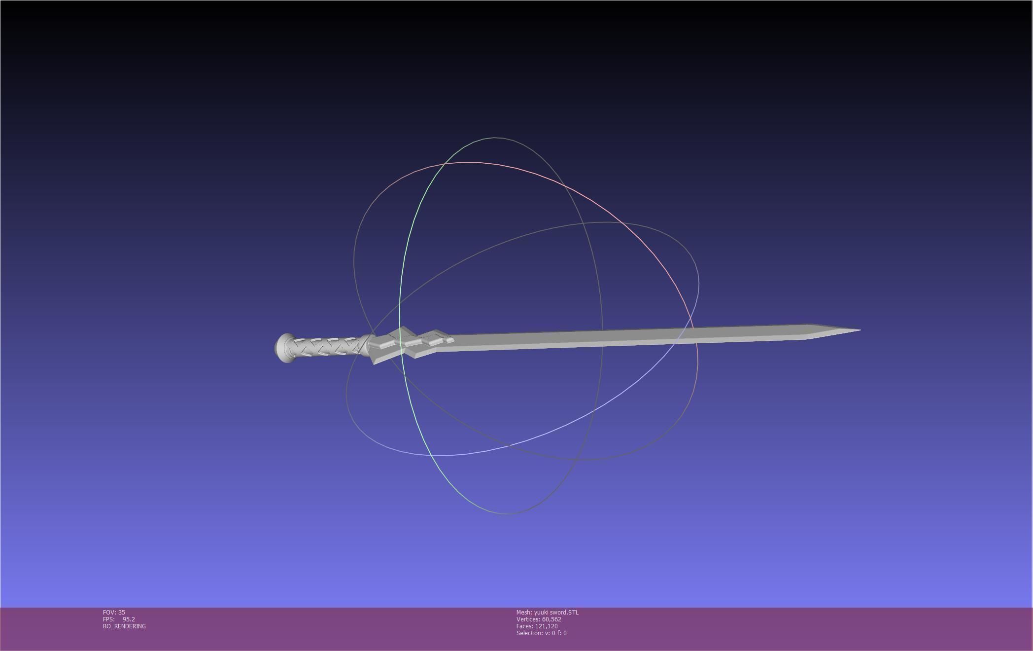 Sword Art Online Konno Yuuki Sword Printable Assembly 3D print model_33