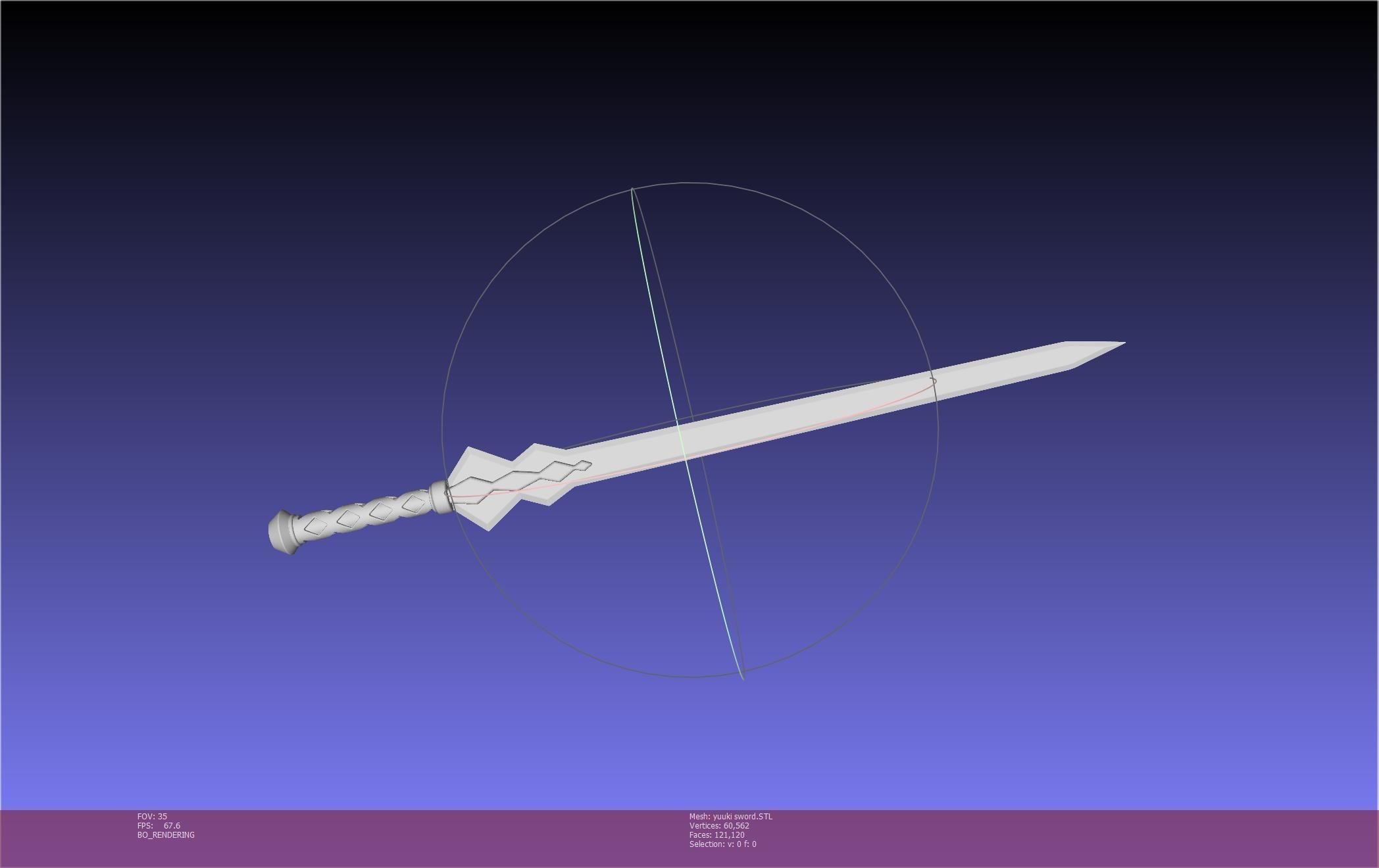 Sword Art Online Konno Yuuki Sword Printable Assembly 3D print model_24