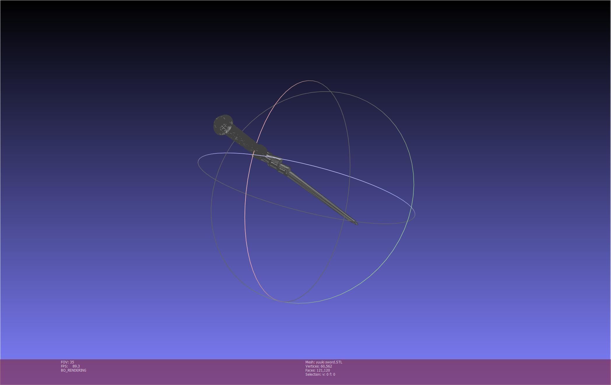 Sword Art Online Konno Yuuki Sword Printable Assembly 3D print model_18