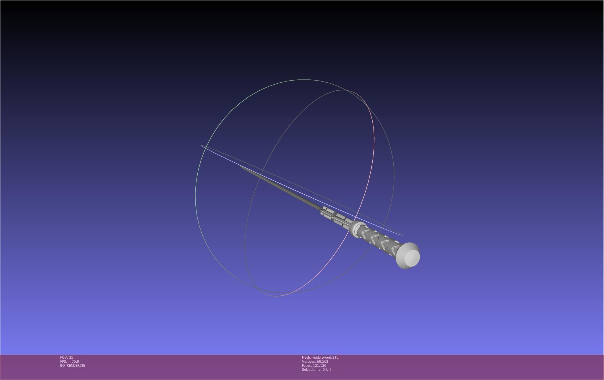 Sword Art Online Konno Yuuki Sword Printable Assembly 3D print model_41