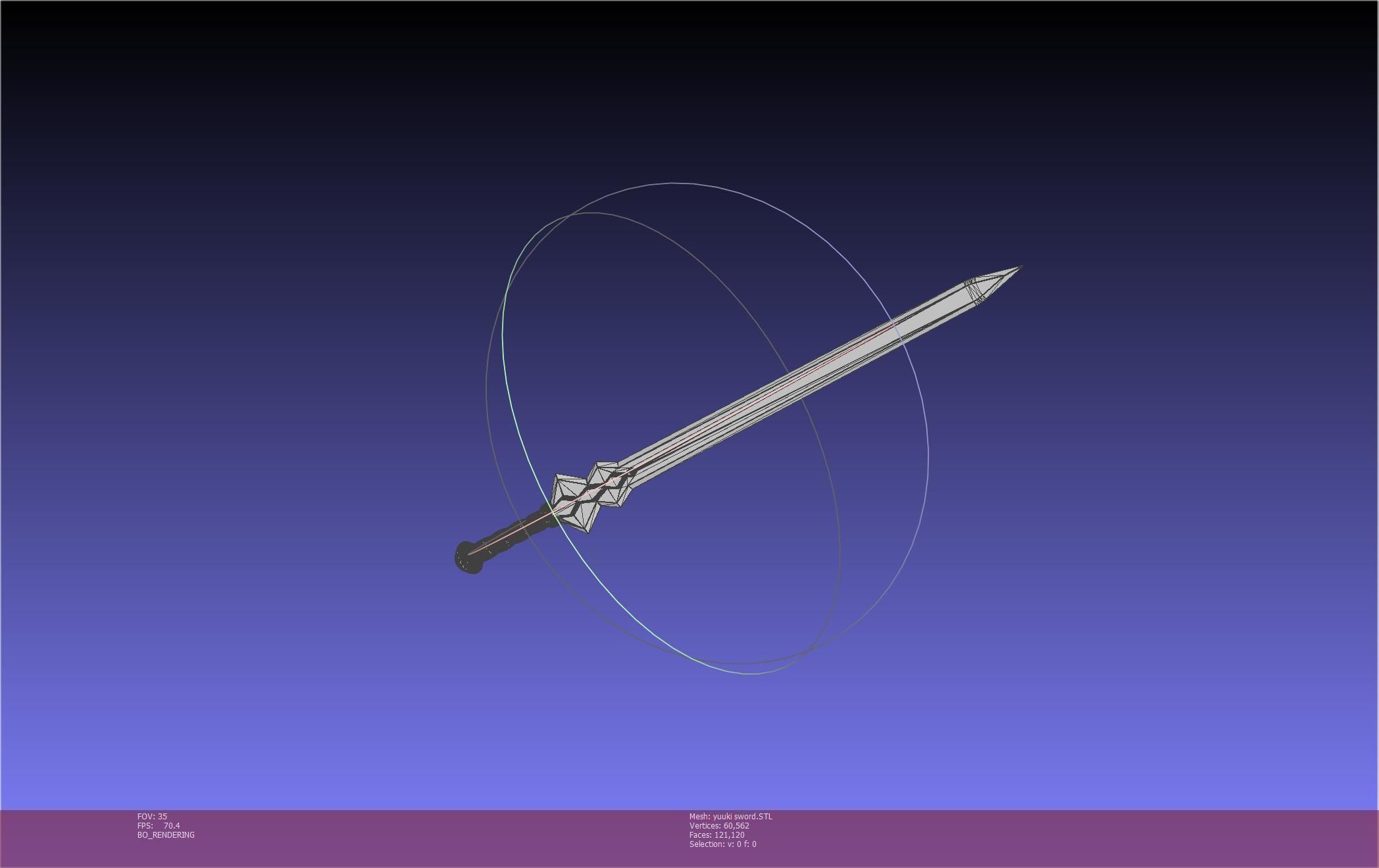 Sword Art Online Konno Yuuki Sword Printable Assembly 3D print model_15