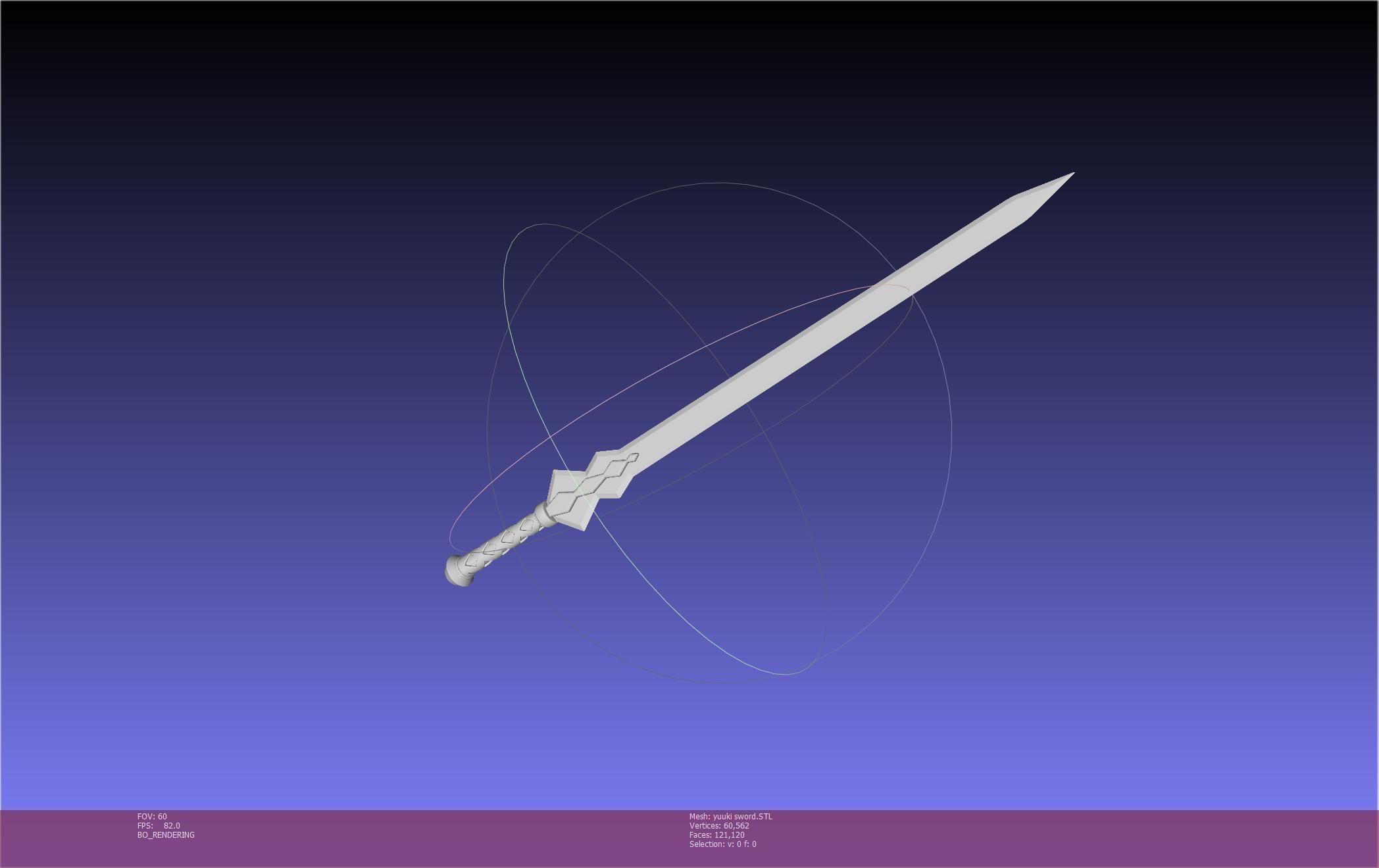 Sword Art Online Konno Yuuki Sword Printable Assembly 3D print model_7