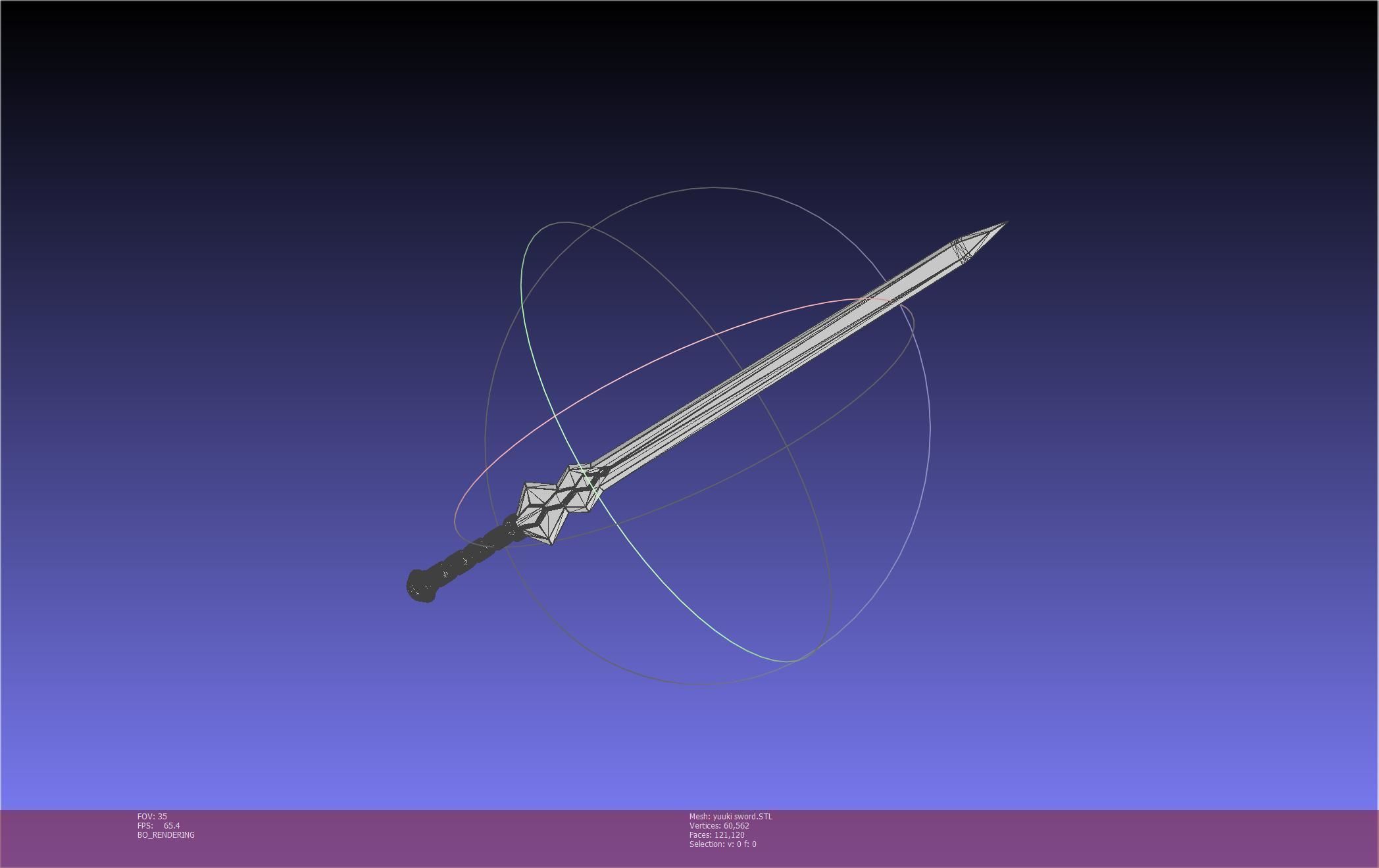 Sword Art Online Konno Yuuki Sword Printable Assembly 3D print model_10