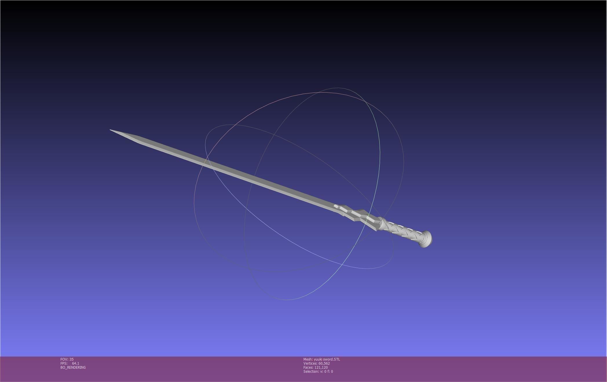 Sword Art Online Konno Yuuki Sword Printable Assembly 3D print model_49