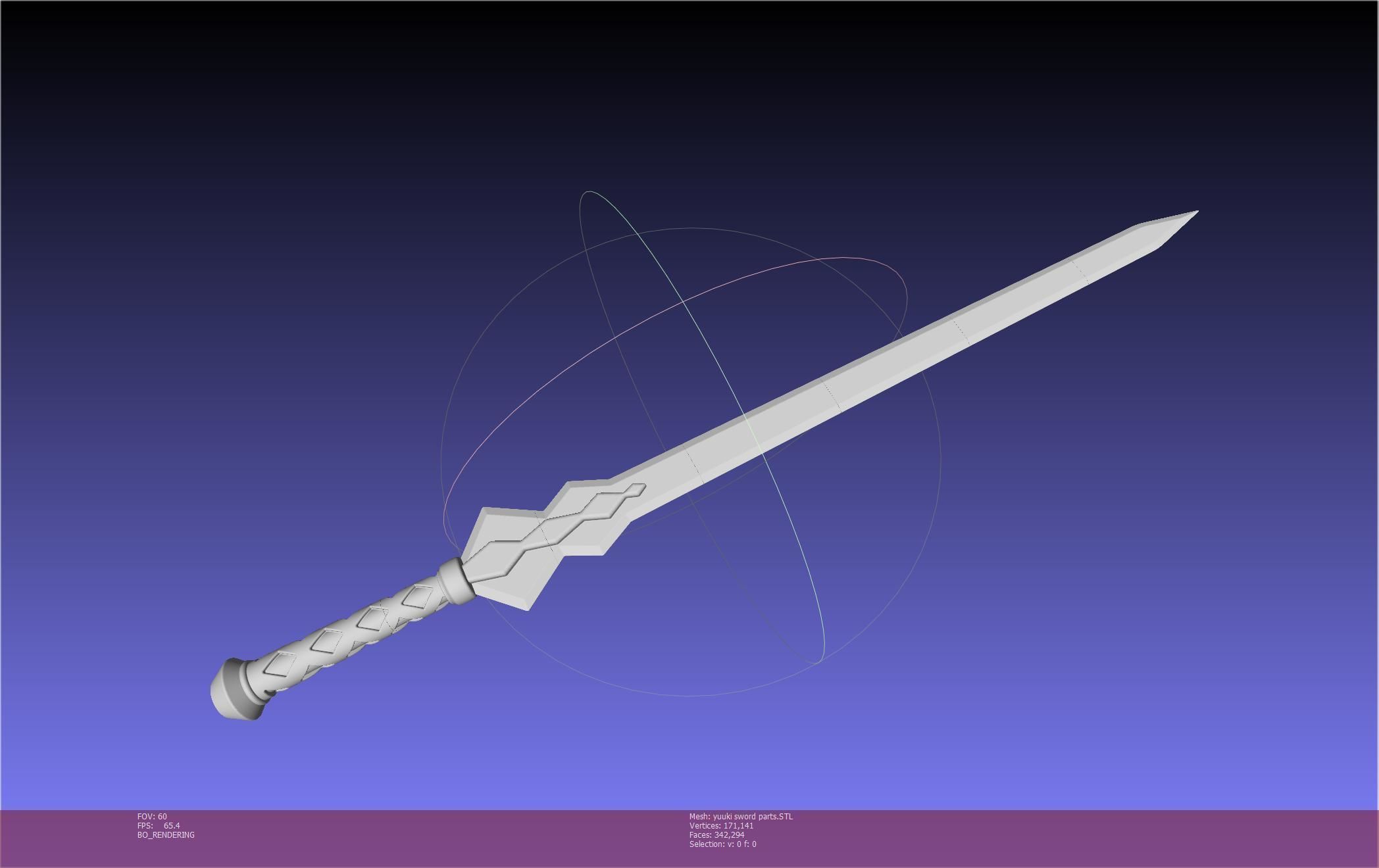 Sword Art Online Konno Yuuki Sword Printable Assembly 3D print model_79