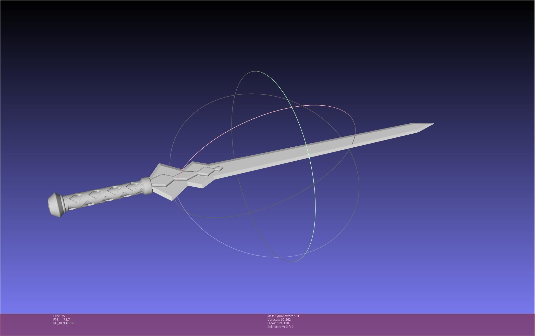 Sword Art Online Konno Yuuki Sword Printable Assembly 3D print model_70