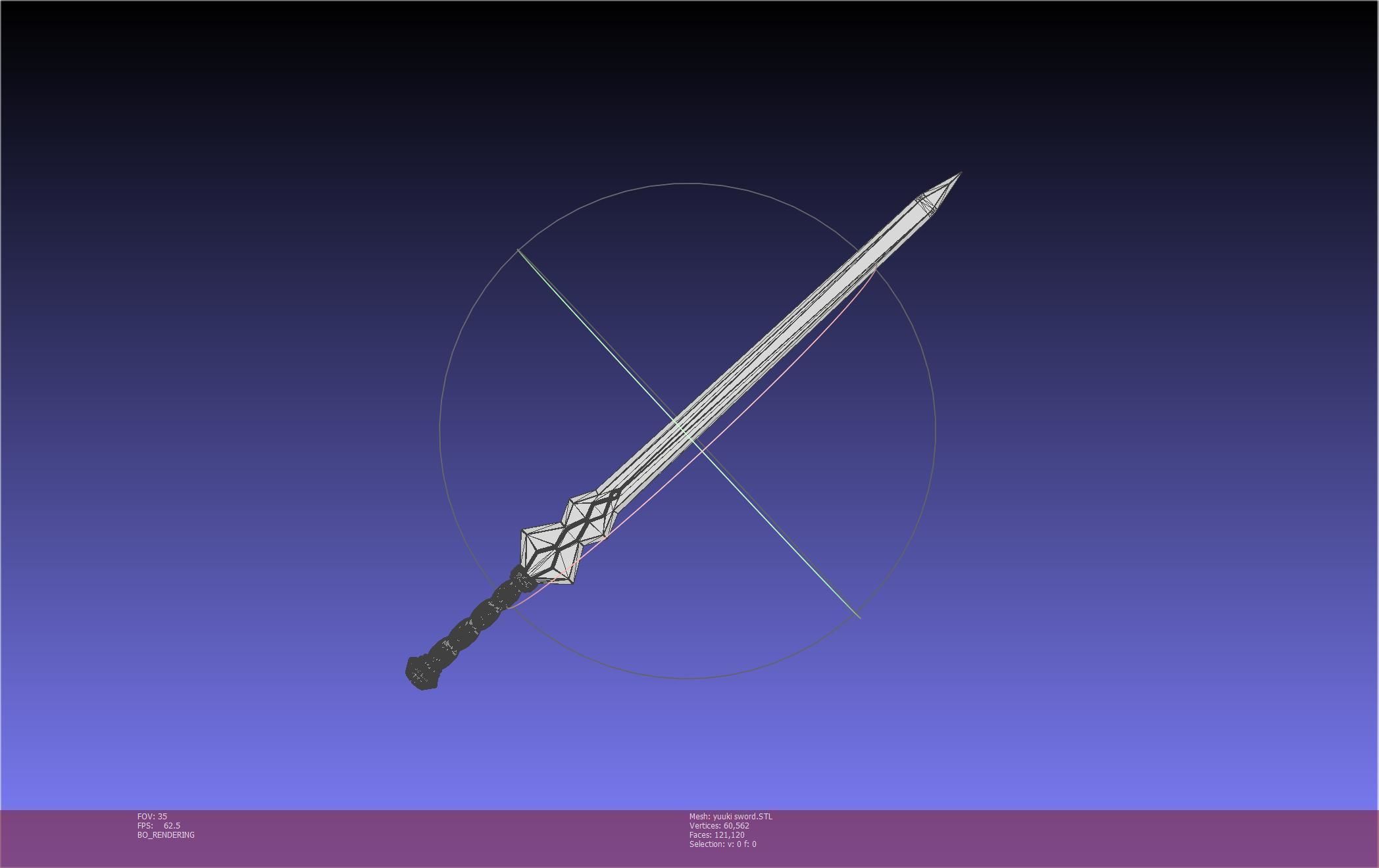 Sword Art Online Konno Yuuki Sword Printable Assembly 3D print model_8