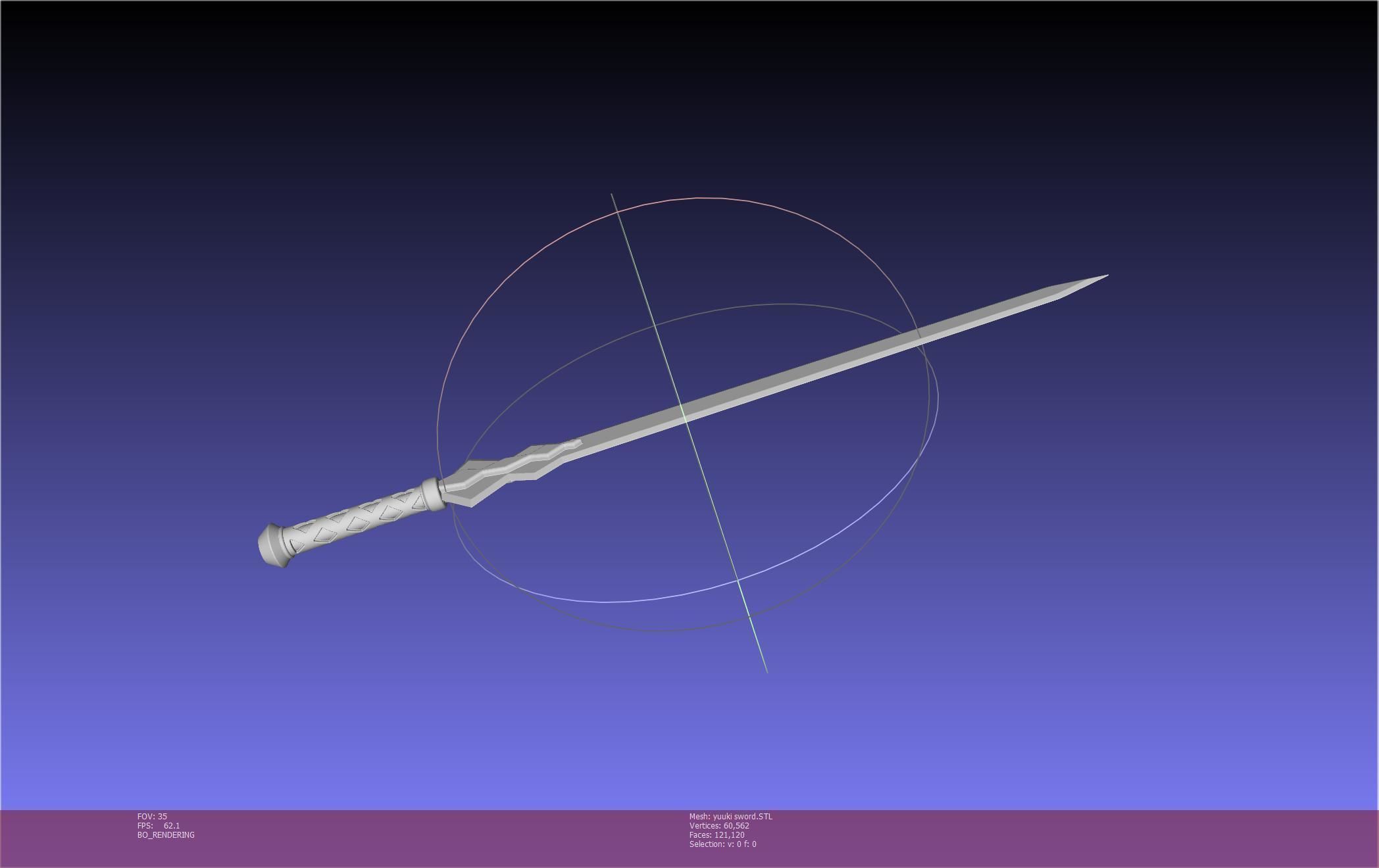 Sword Art Online Konno Yuuki Sword Printable Assembly 3D print model_28