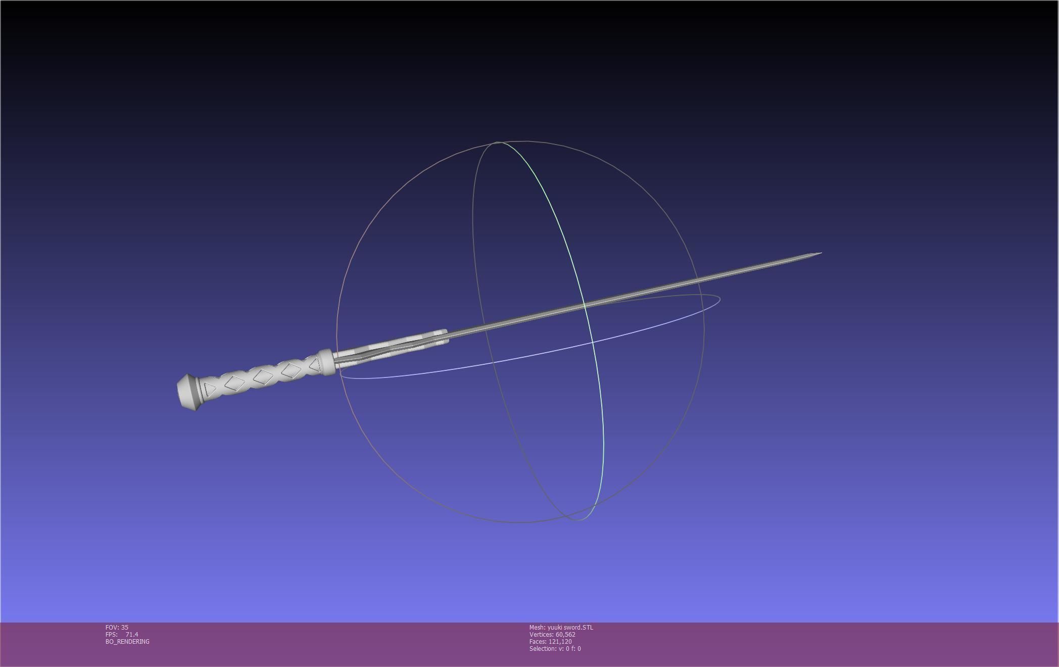 Sword Art Online Konno Yuuki Sword Printable Assembly 3D print model_31