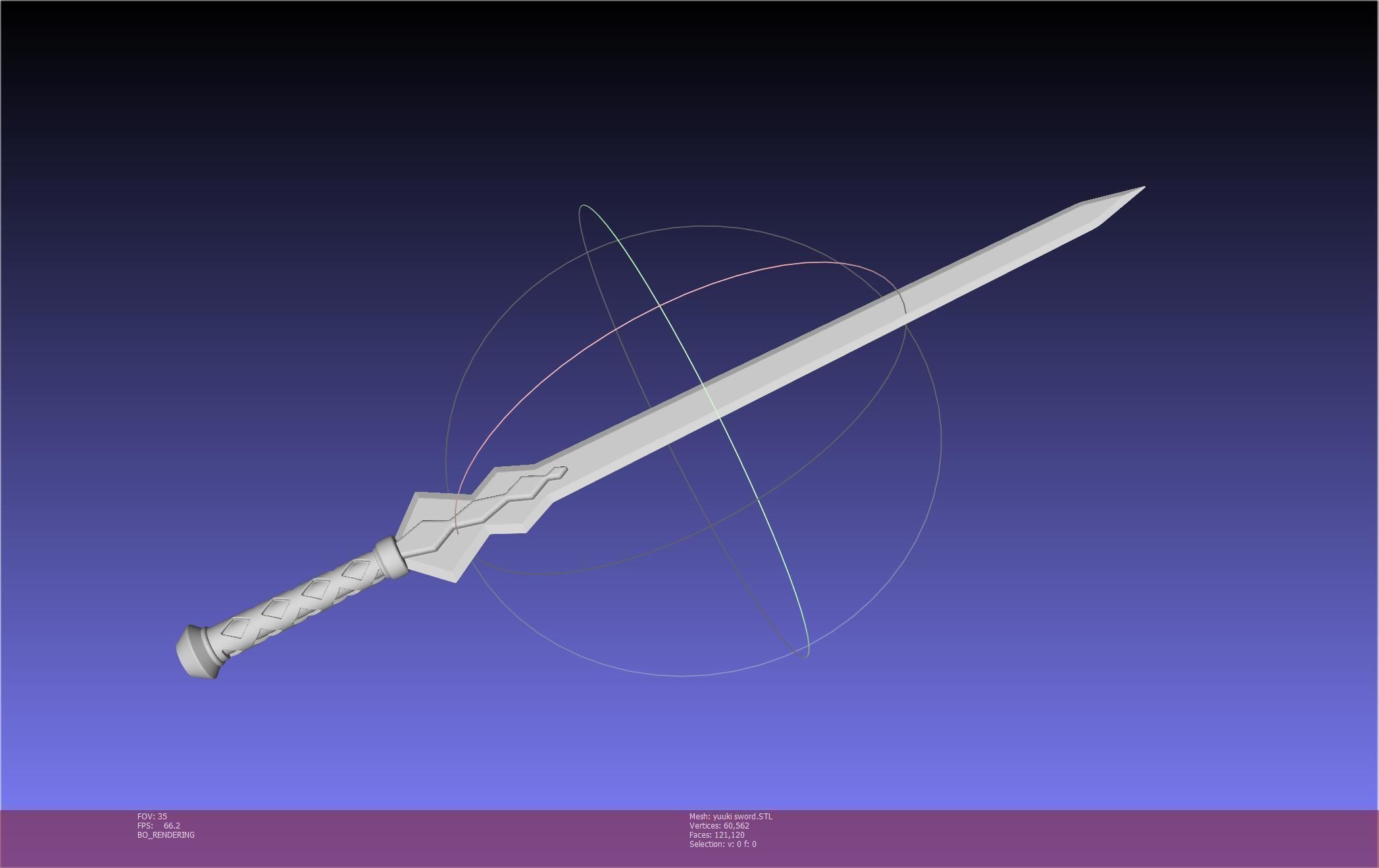 Sword Art Online Konno Yuuki Sword Printable Assembly 3D print model_66