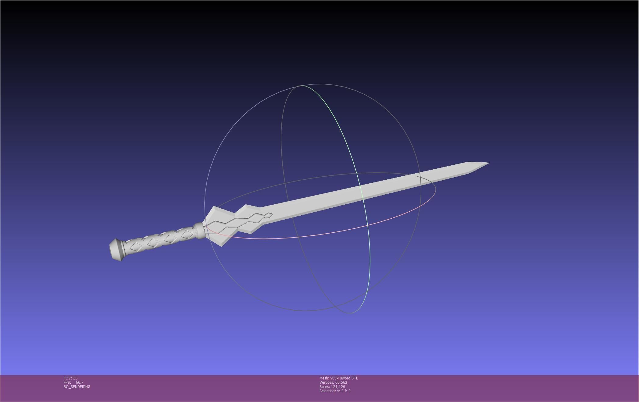 Sword Art Online Konno Yuuki Sword Printable Assembly 3D print model_32