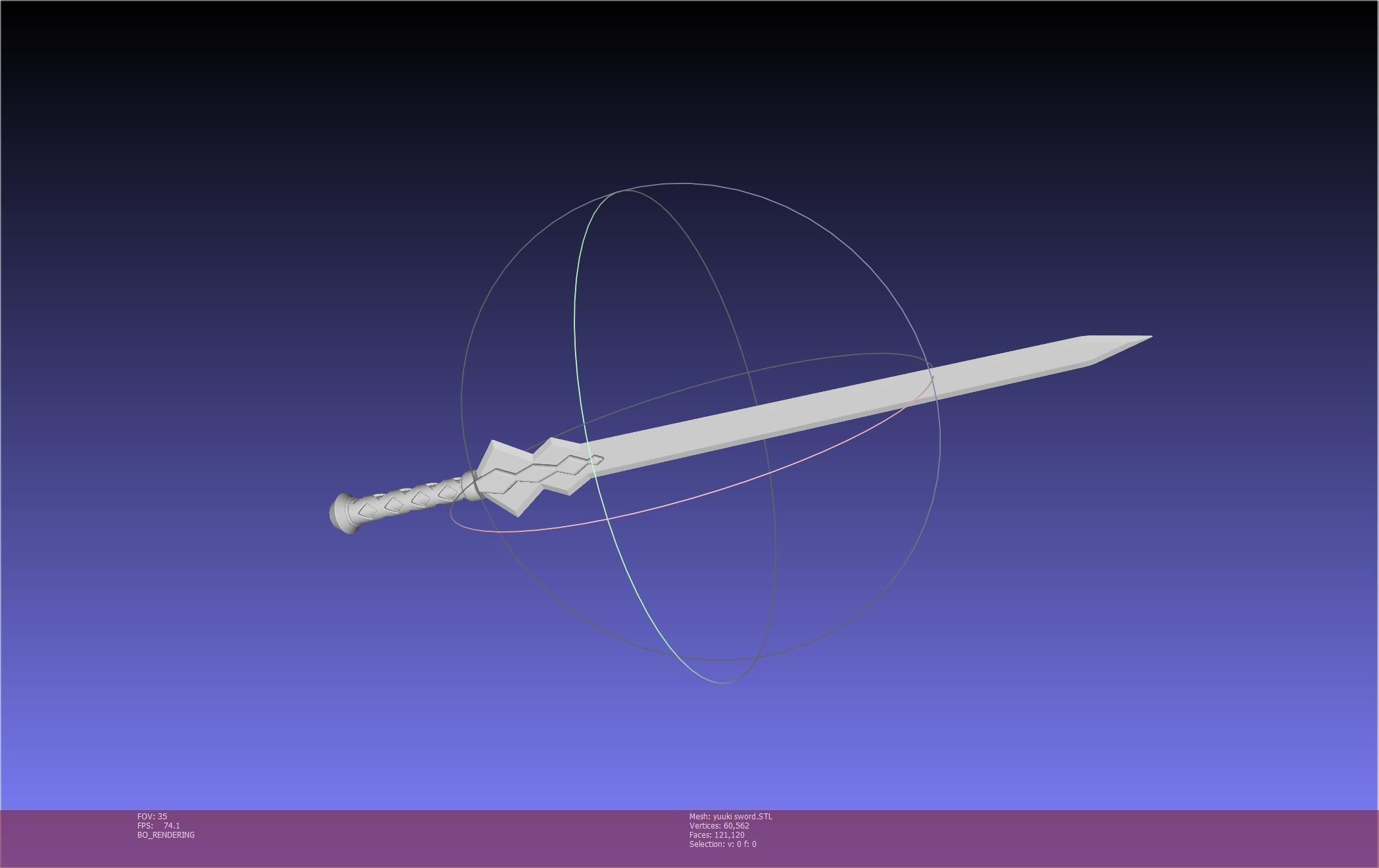 Sword Art Online Konno Yuuki Sword Printable Assembly 3D print model_26