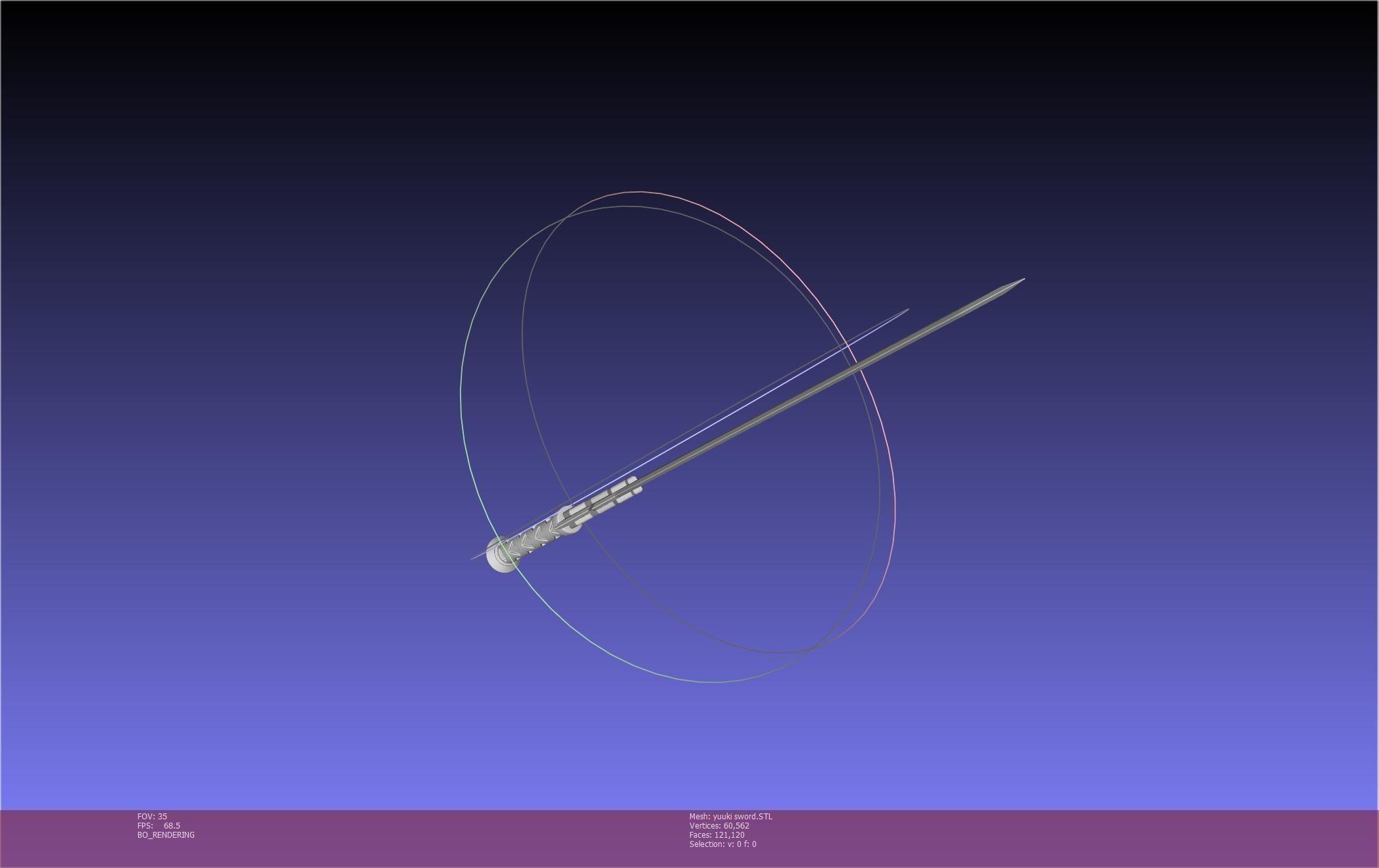 Sword Art Online Konno Yuuki Sword Printable Assembly 3D print model_43