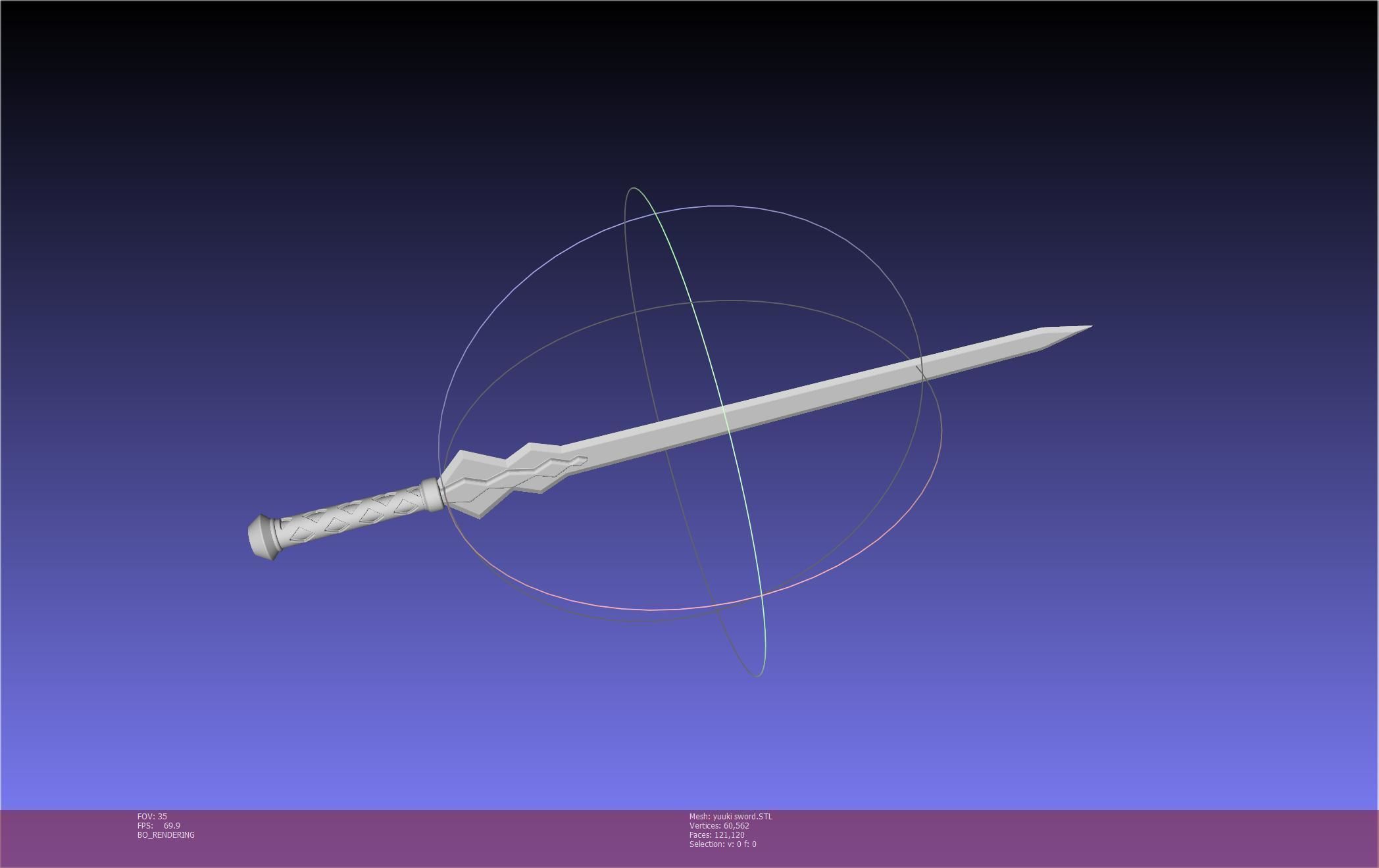 Sword Art Online Konno Yuuki Sword Printable Assembly 3D print model_29