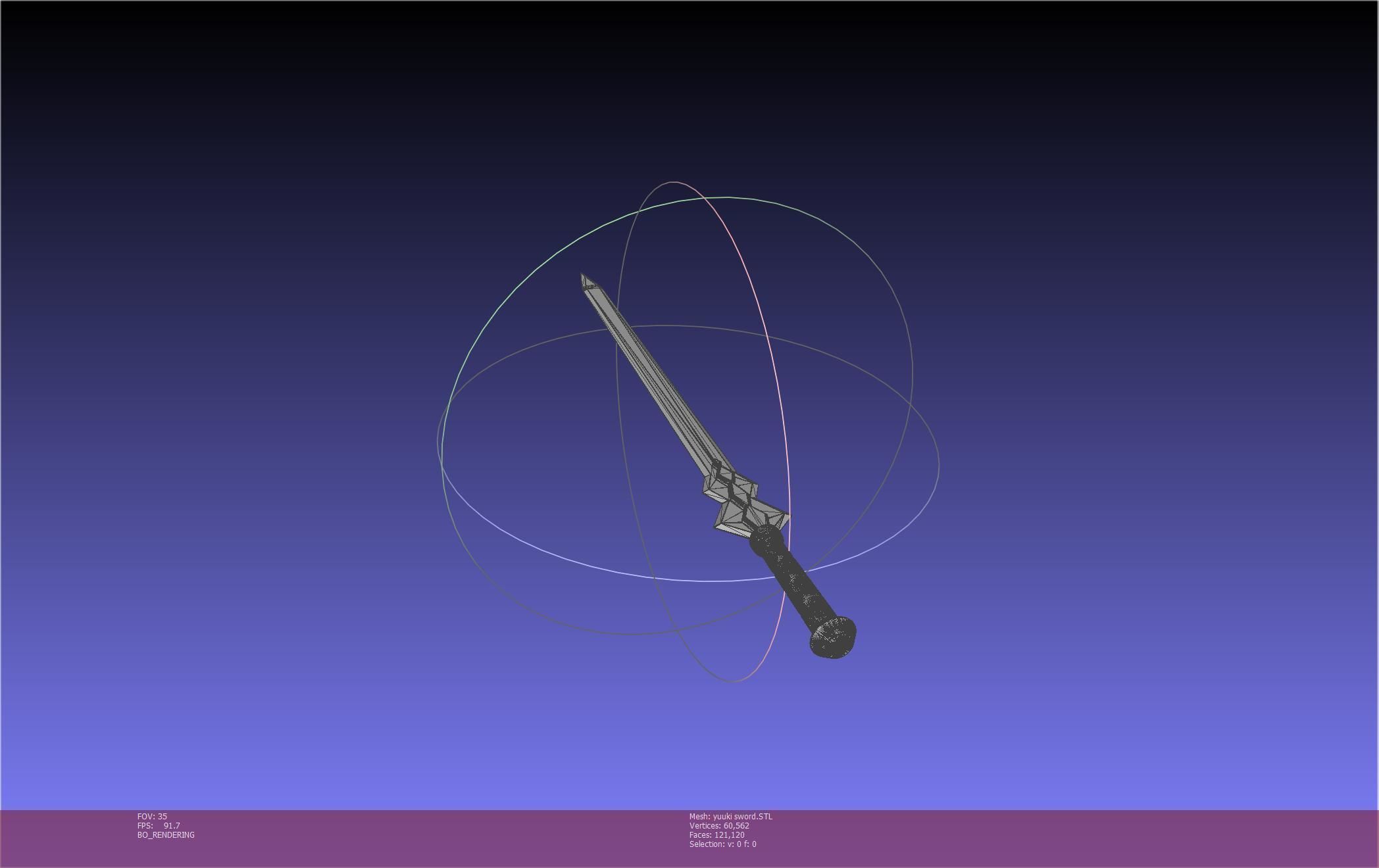 Sword Art Online Konno Yuuki Sword Printable Assembly 3D print model_20