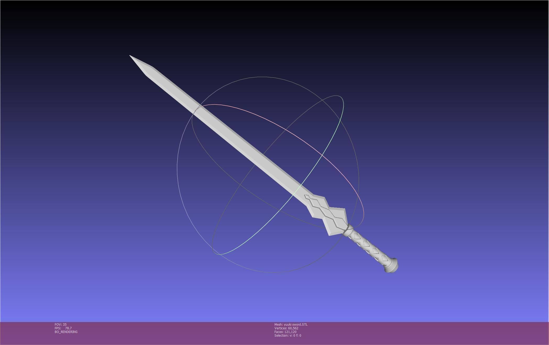 Sword Art Online Konno Yuuki Sword Printable Assembly 3D print model_51