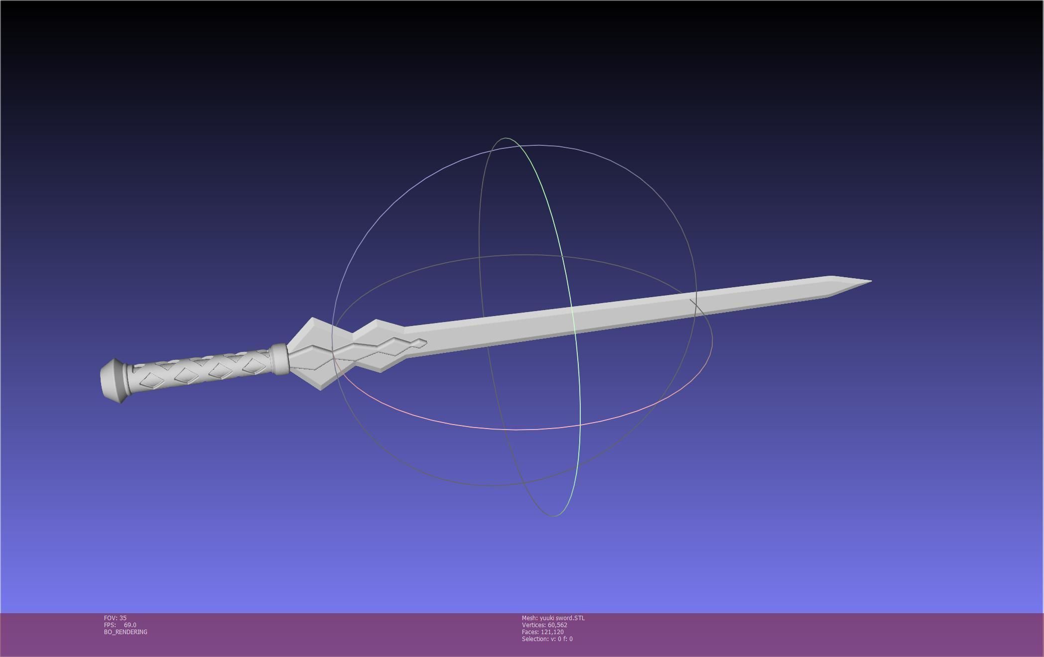 Sword Art Online Konno Yuuki Sword Printable Assembly 3D print model_27
