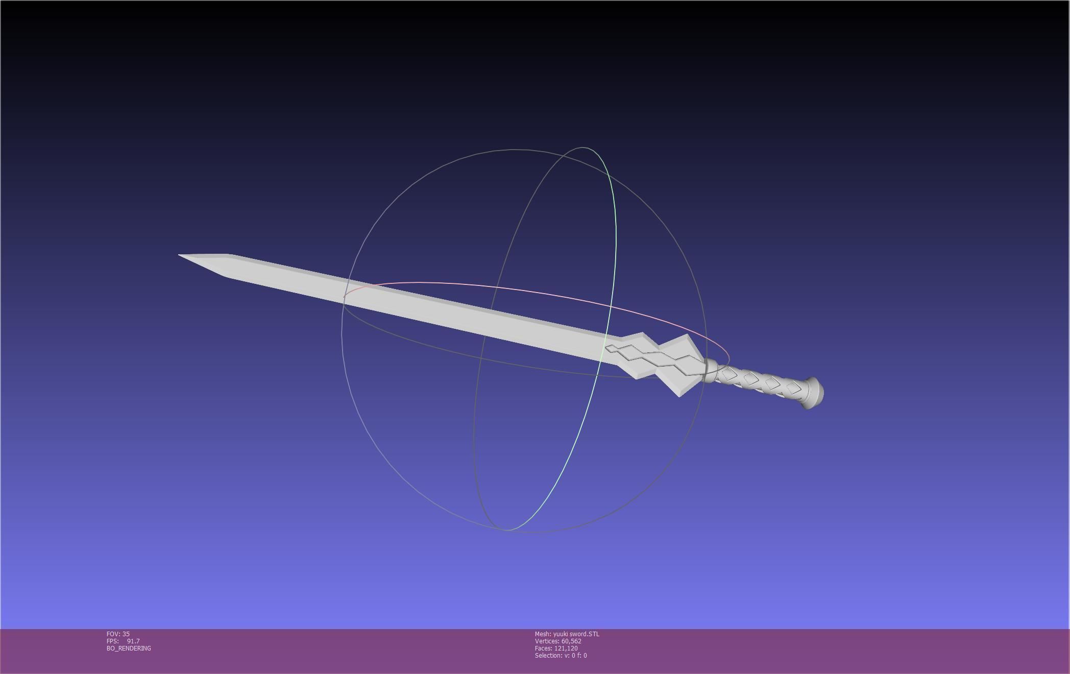 Sword Art Online Konno Yuuki Sword Printable Assembly 3D print model_48