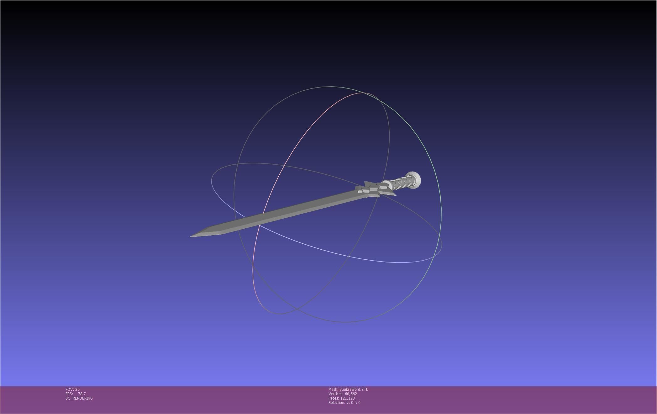 Sword Art Online Konno Yuuki Sword Printable Assembly 3D print model_62