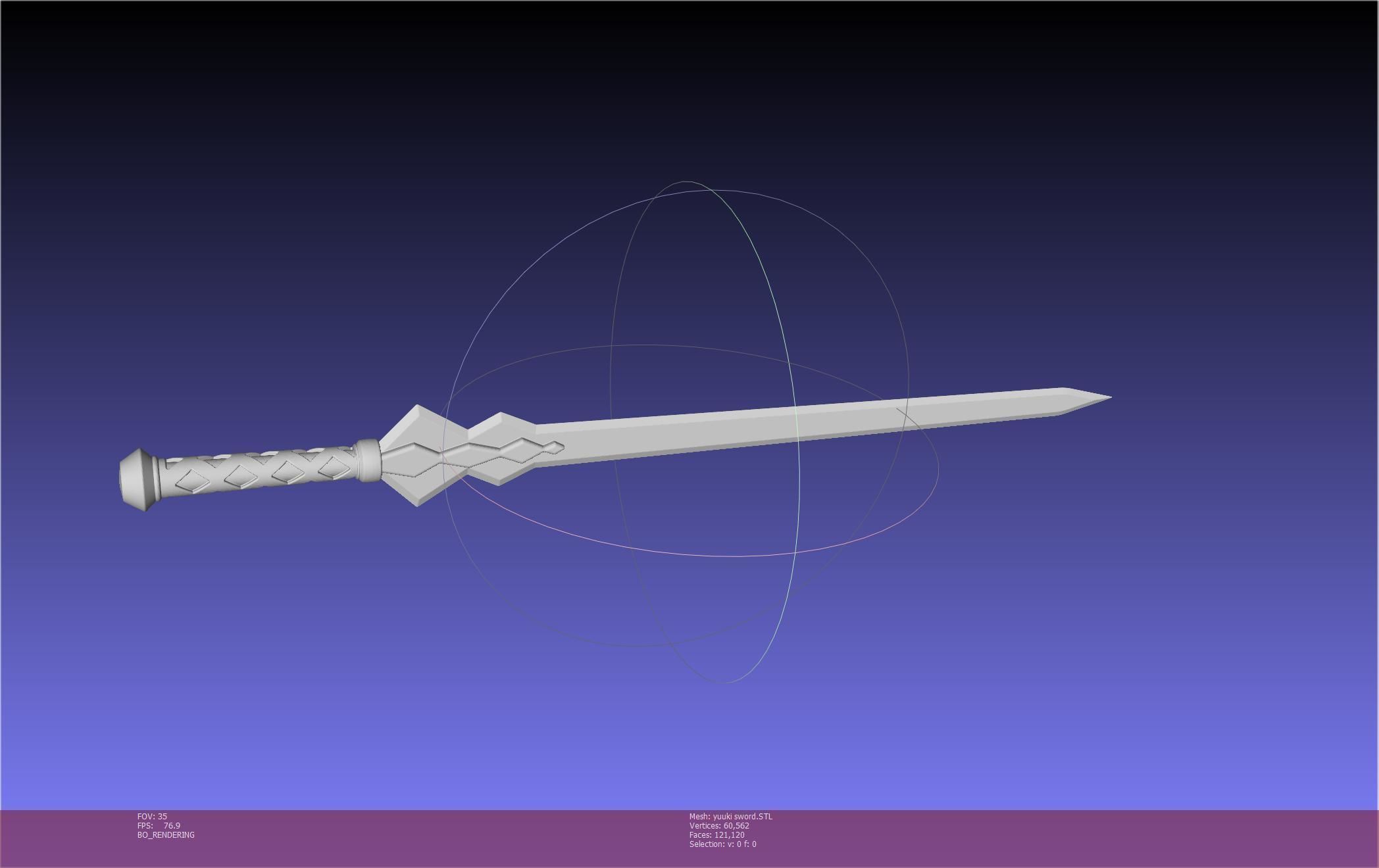 Sword Art Online Konno Yuuki Sword Printable Assembly 3D print model_25