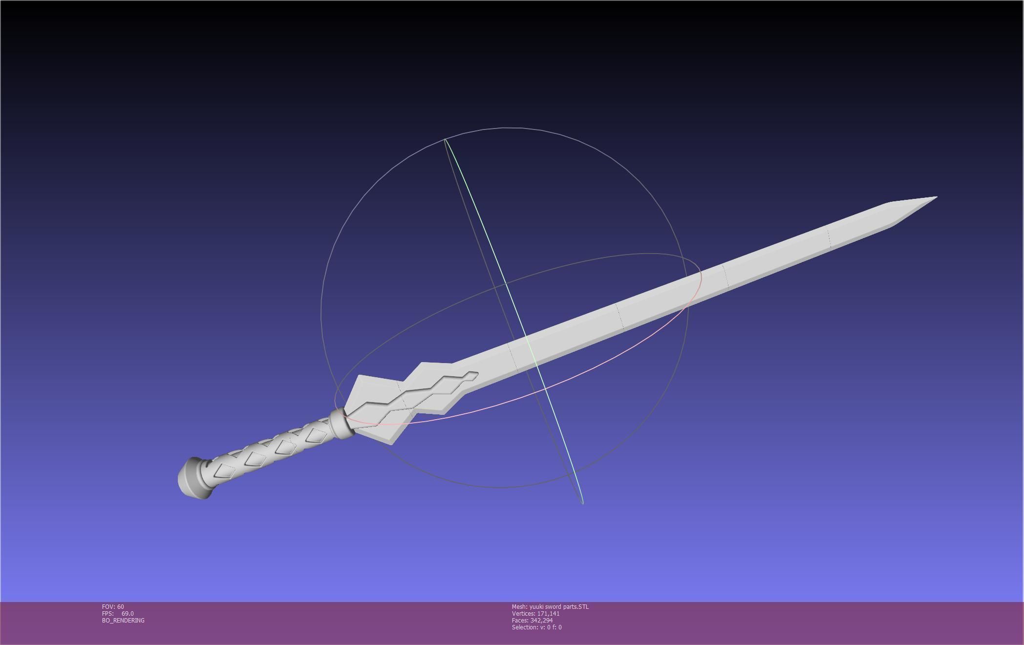 Sword Art Online Konno Yuuki Sword Printable Assembly 3D print model_81