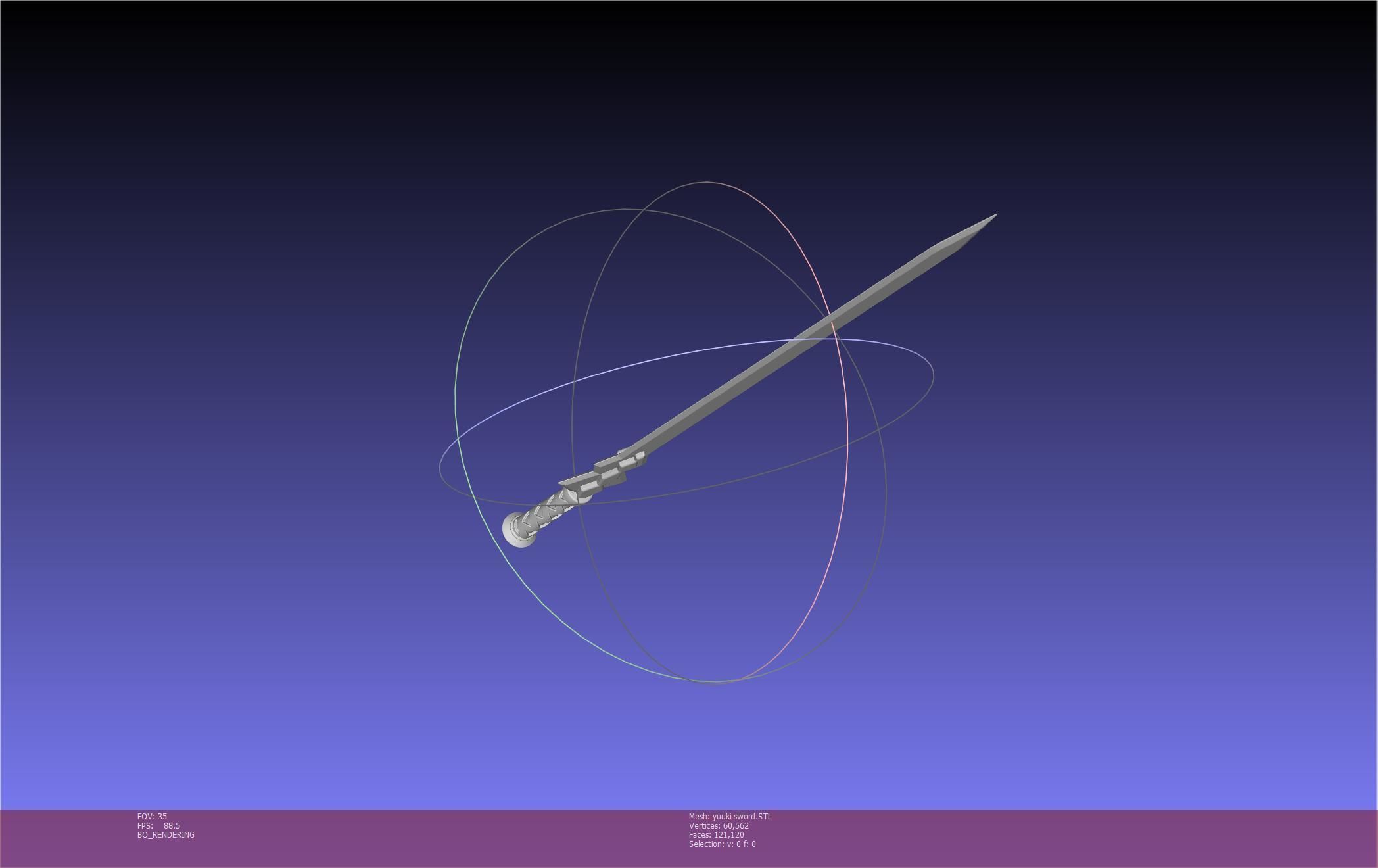 Sword Art Online Konno Yuuki Sword Printable Assembly 3D print model_61