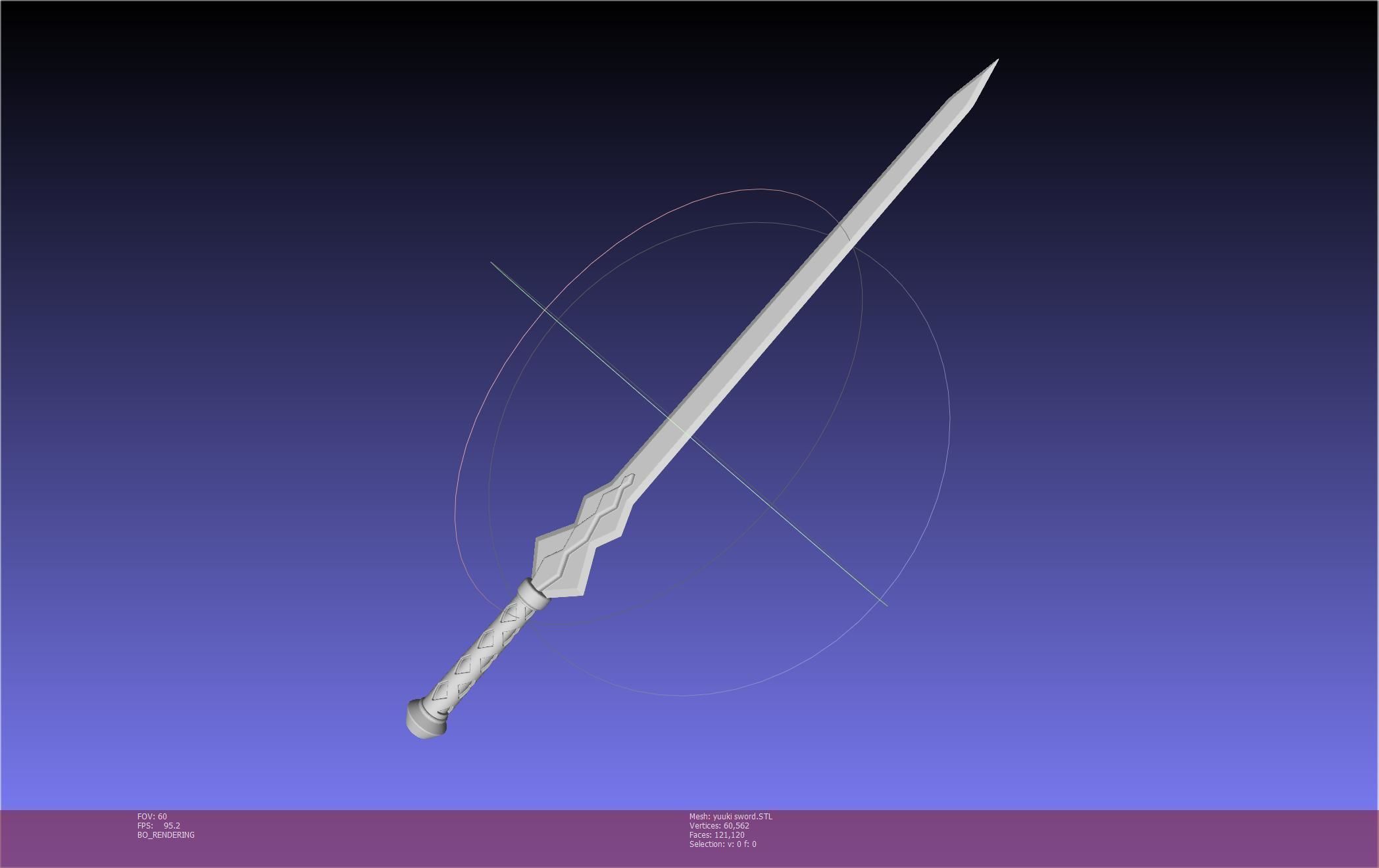 Sword Art Online Konno Yuuki Sword Printable Assembly 3D print model_6