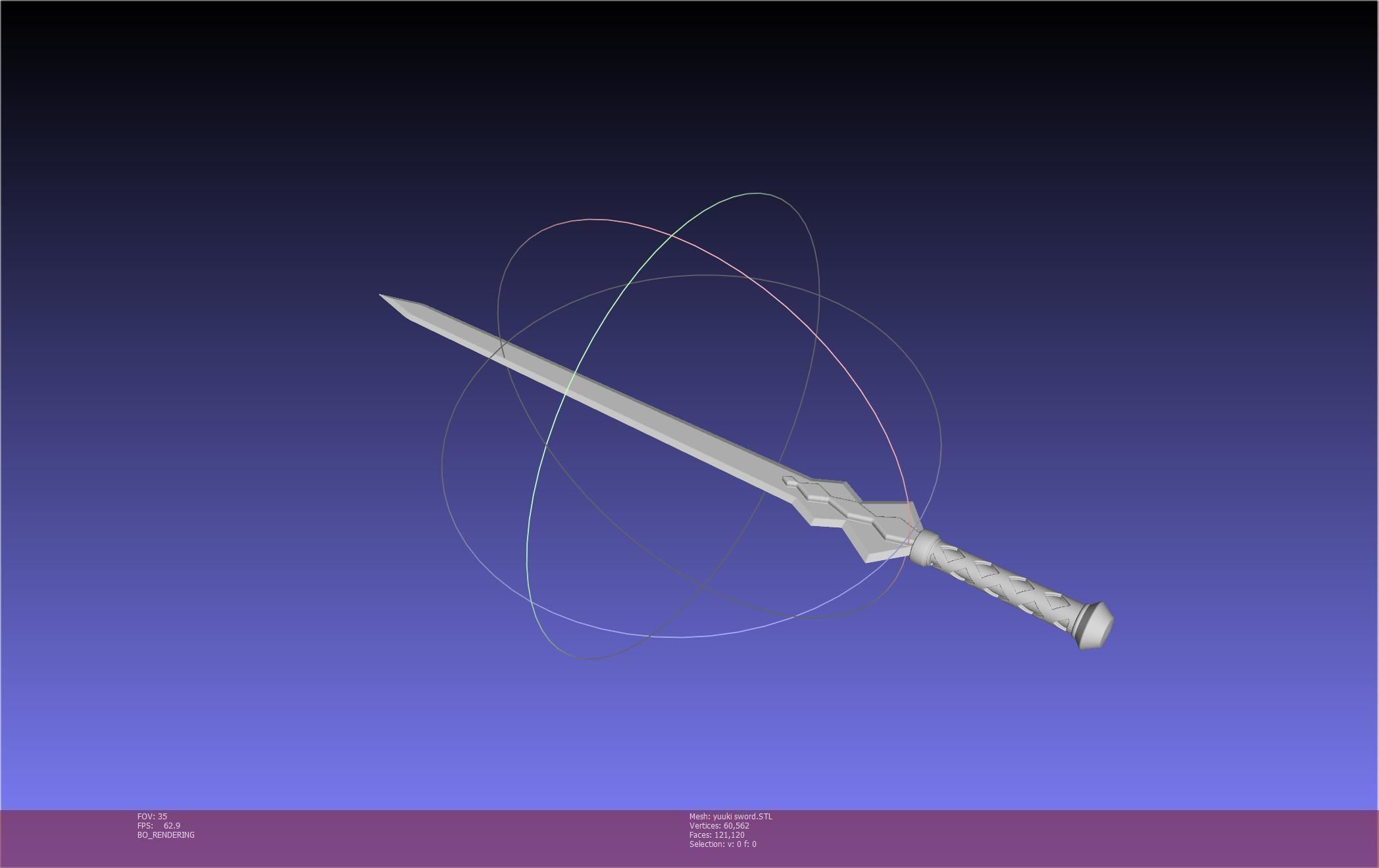Sword Art Online Konno Yuuki Sword Printable Assembly 3D print model_46