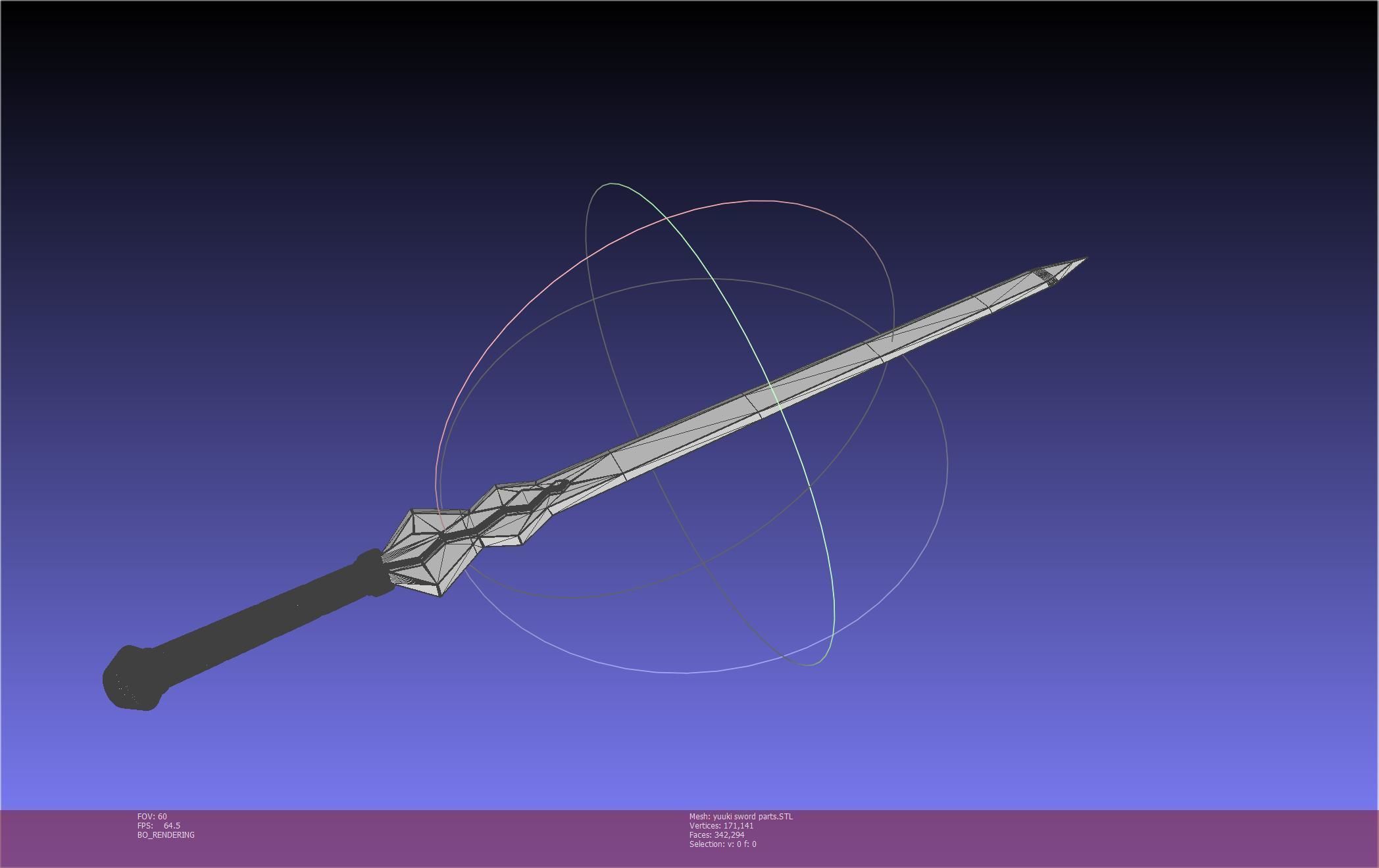 Sword Art Online Konno Yuuki Sword Printable Assembly 3D print model_78