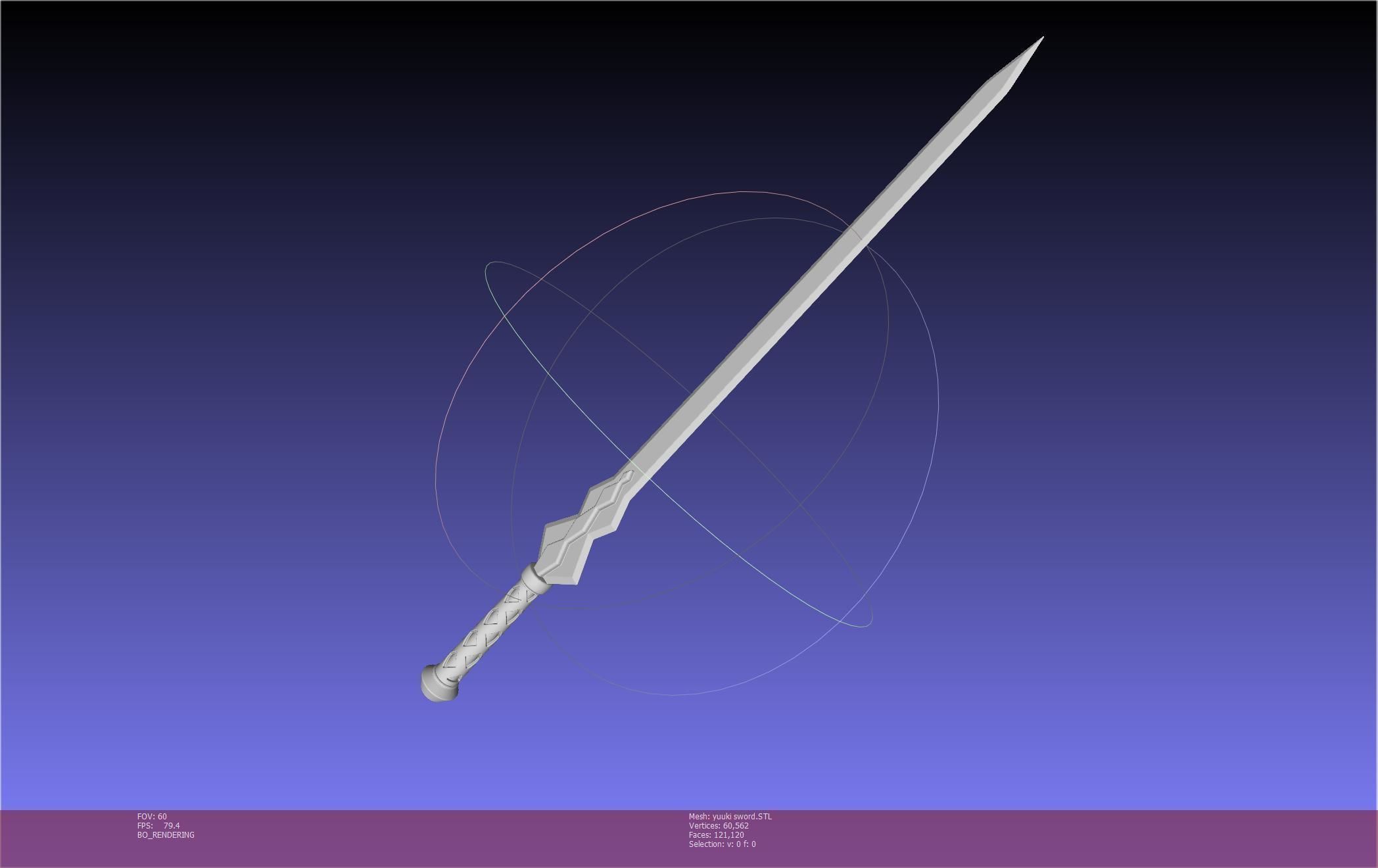 Sword Art Online Konno Yuuki Sword Printable Assembly 3D print model_4