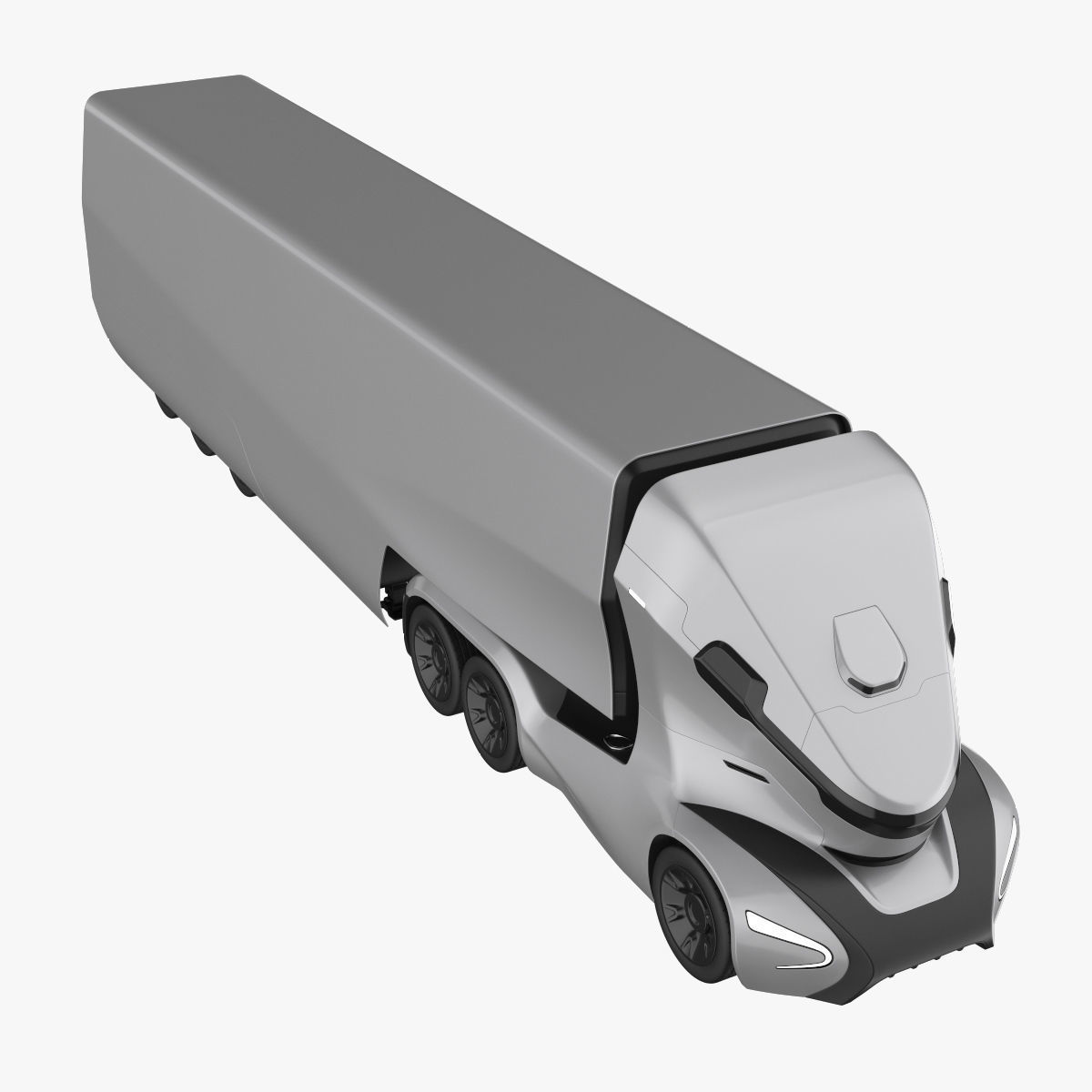 Self-Driving Truck Concept 3D model_1