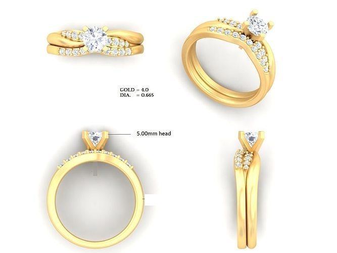 Women Diamond Ruby Band Ring 3dm render detail 3D print model