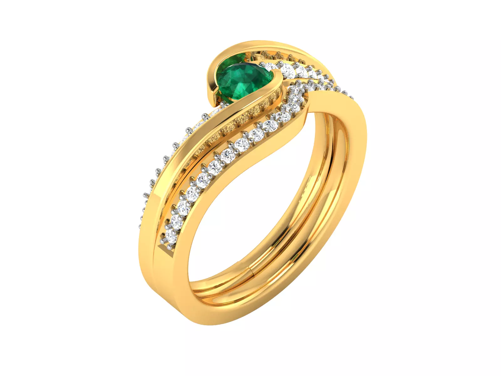 Women diamond Band Ring 3dm render detail 3D print model_0