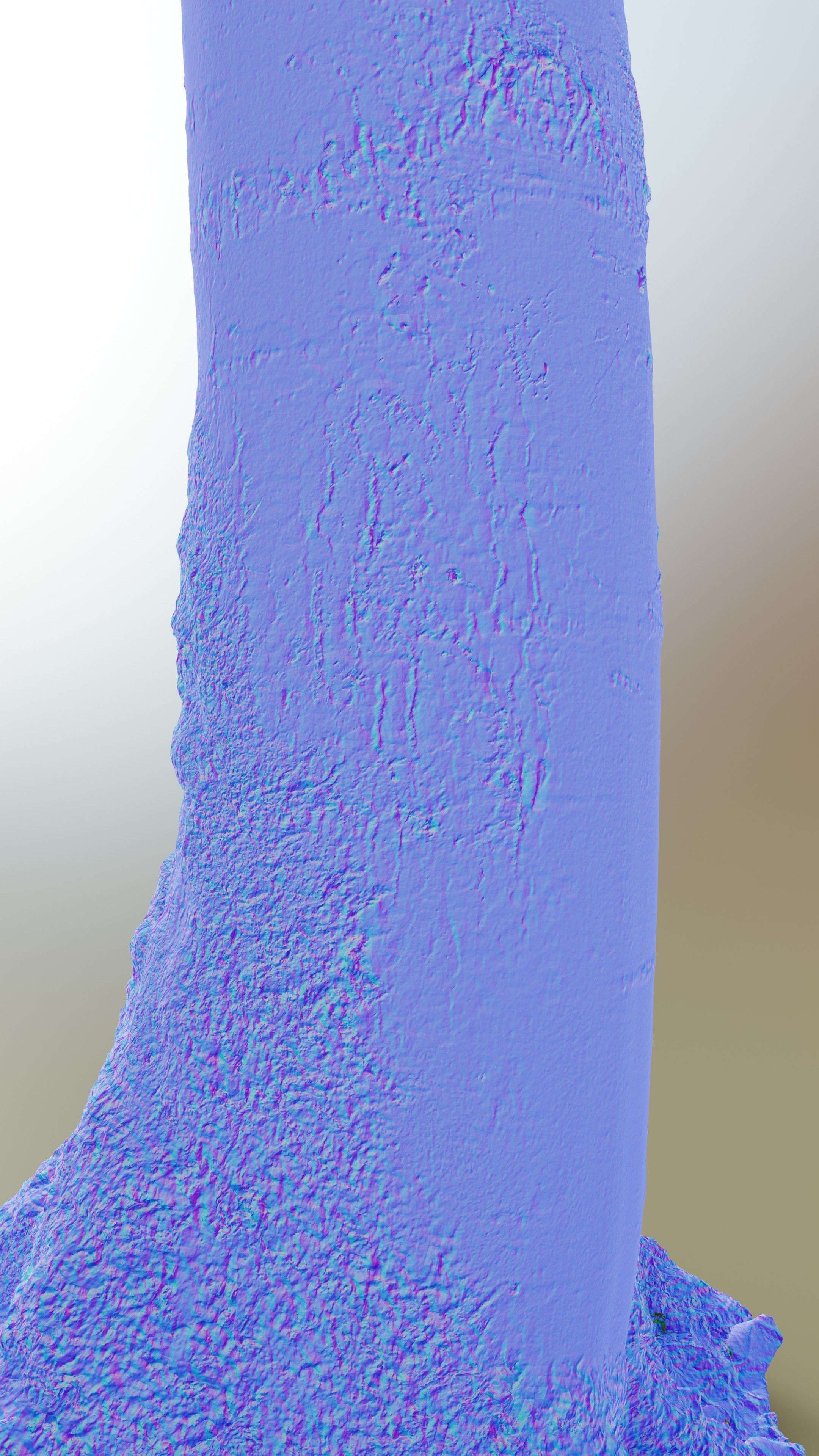 Mossy Beech Tree Trunk Low-poly 3D model_23