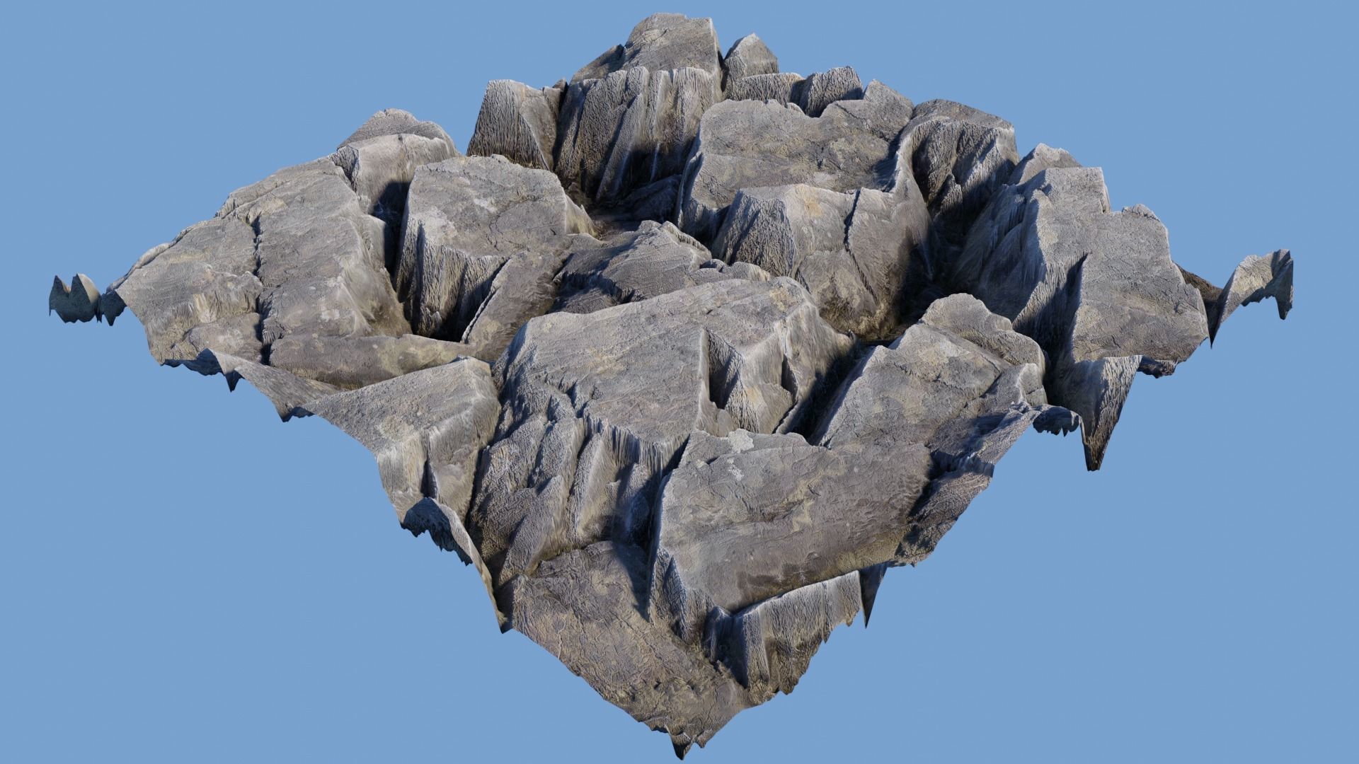 Rock Cliff Mountains 3D model_15