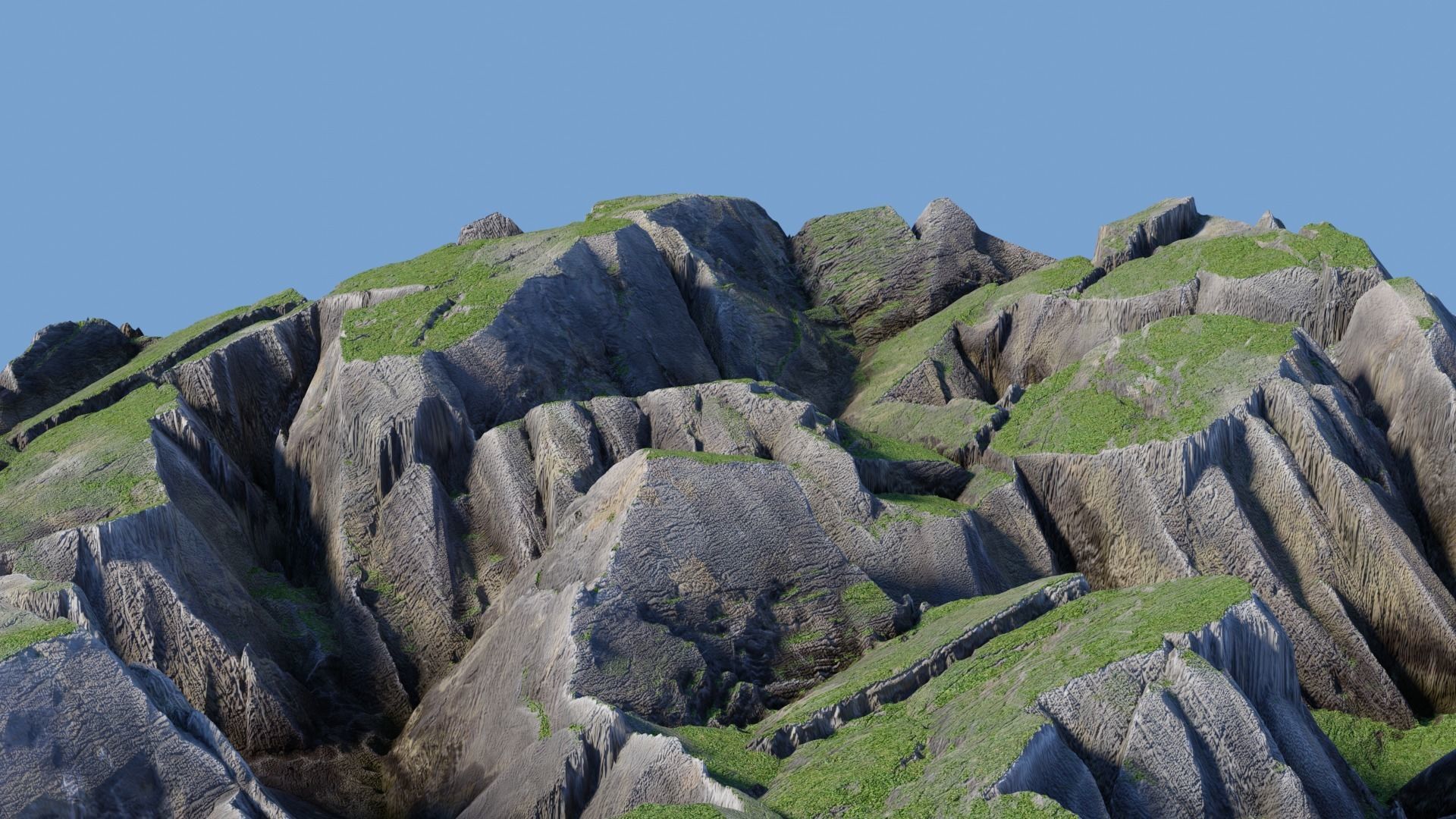 Rock Cliff Mountains 3D model_1