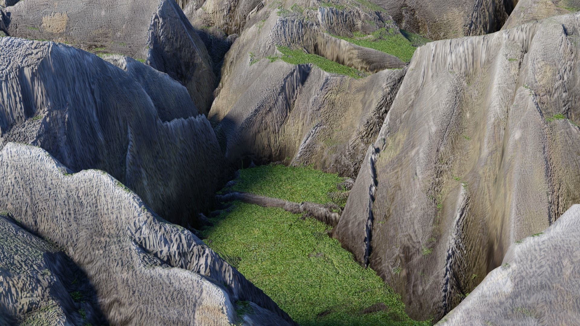 Rock Cliff Mountains 3D model_8