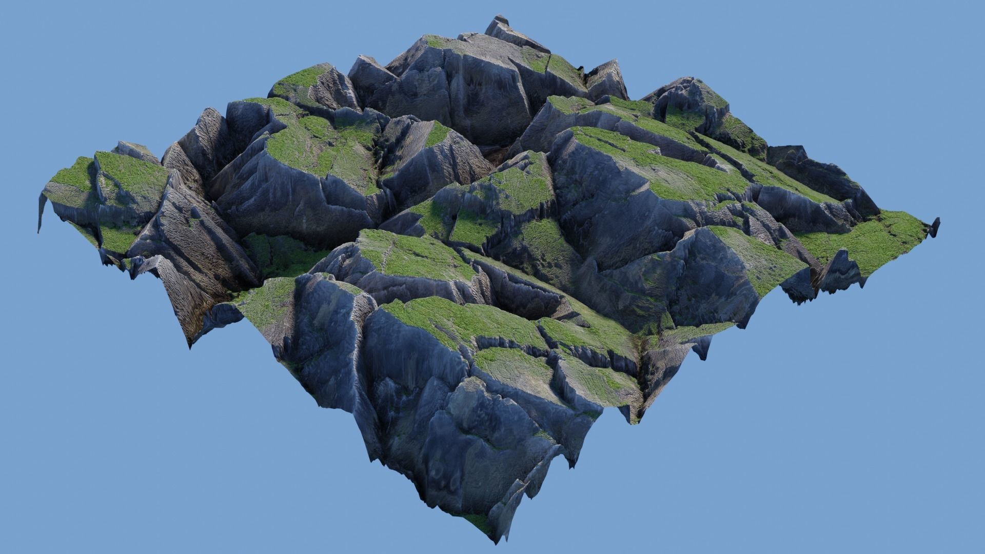 Rock Cliff Mountains 3D model_7