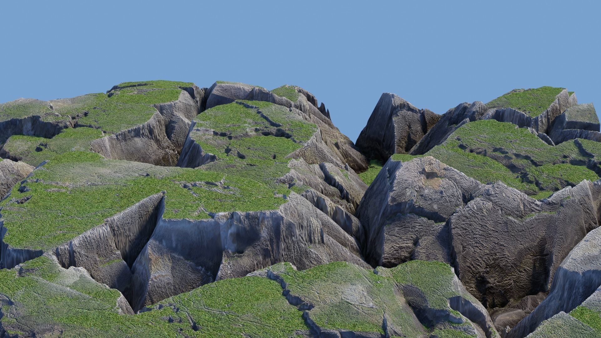 Rock Cliff Mountains 3D model_3