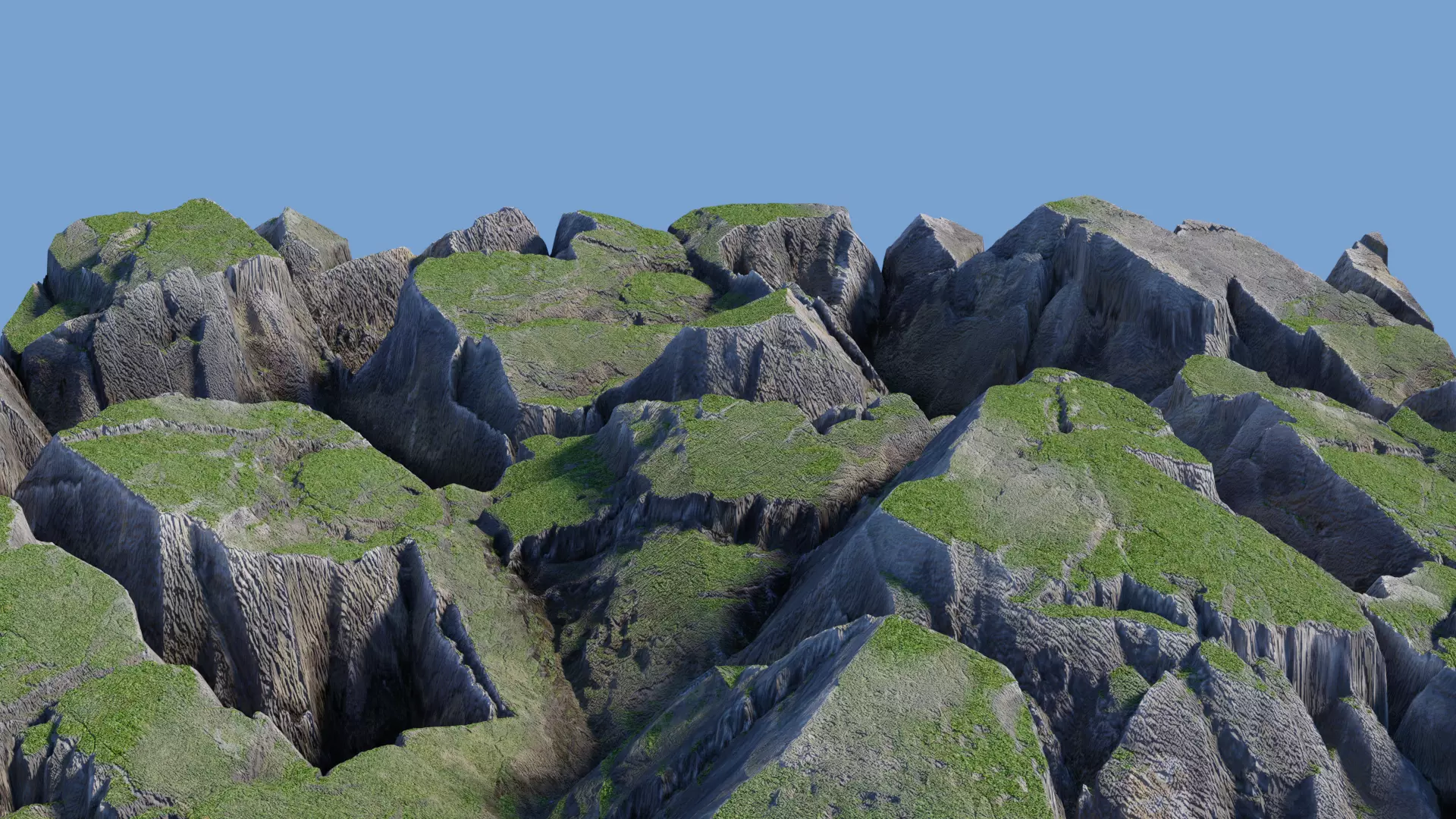 Rock Cliff Mountains 3D model_0