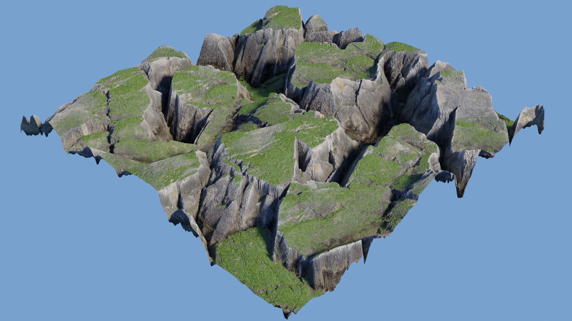 Rock Cliff Mountains 3D model_6